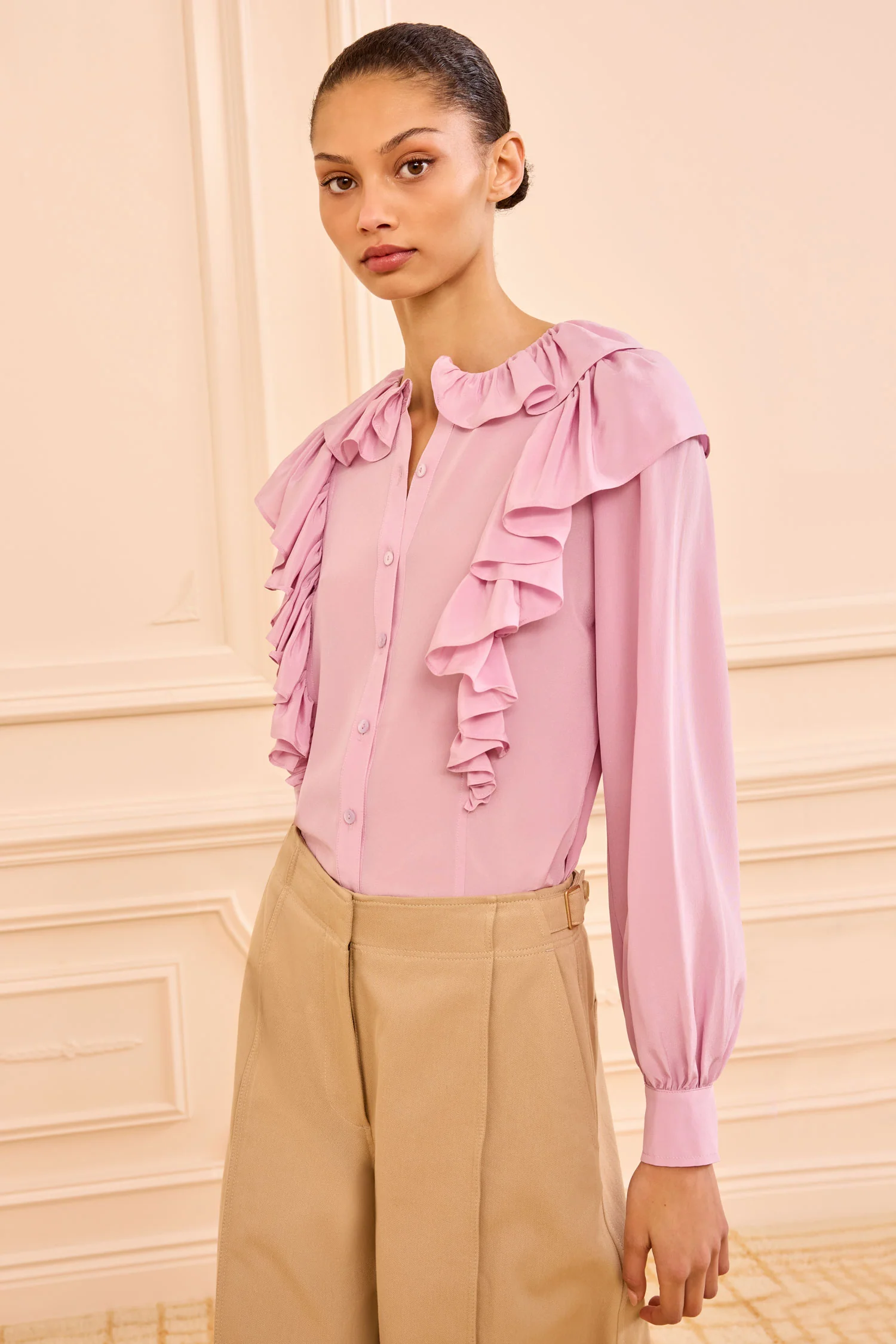 Ellie Silk Blouse - Aster