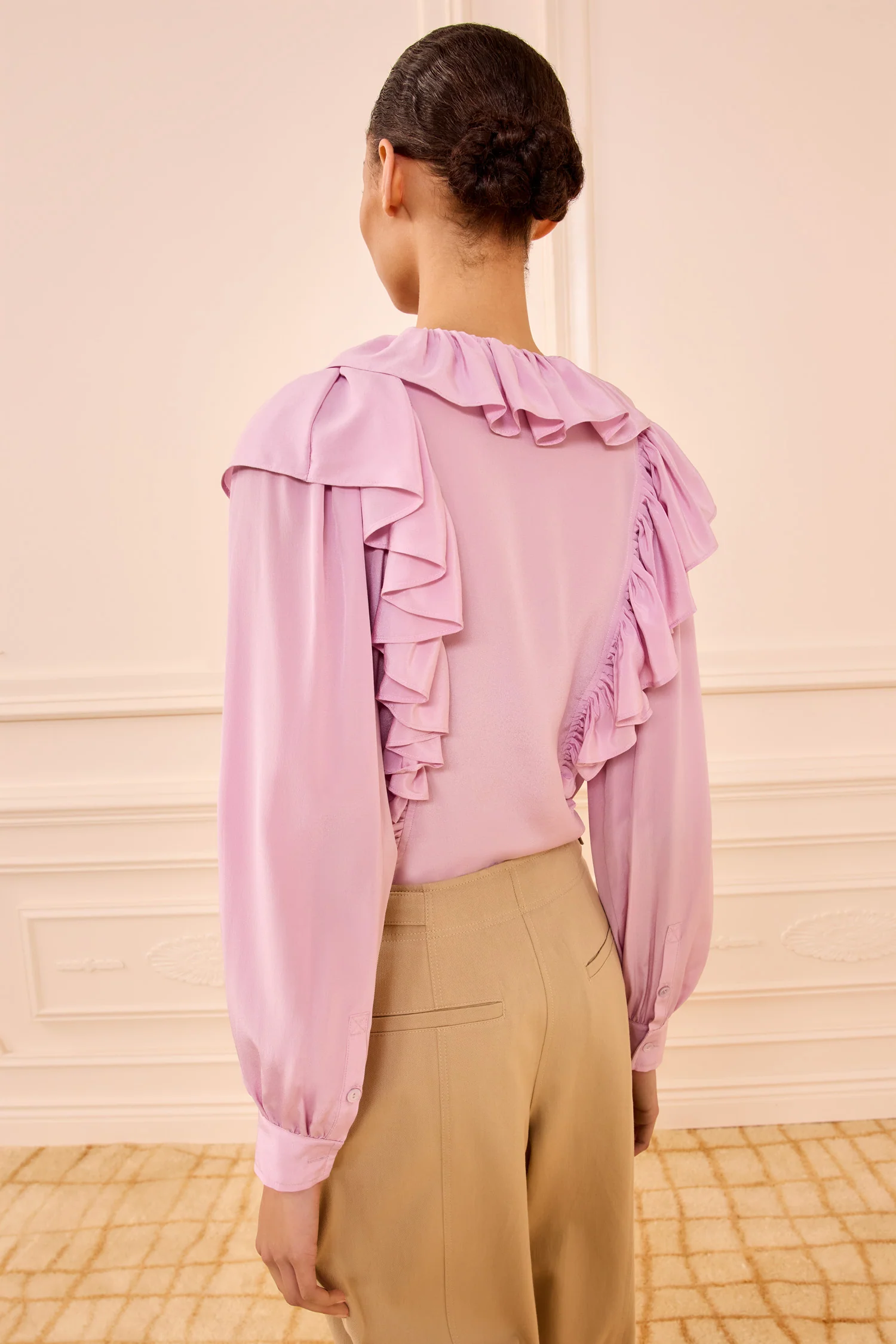 Ellie Silk Blouse - Aster - Image 4