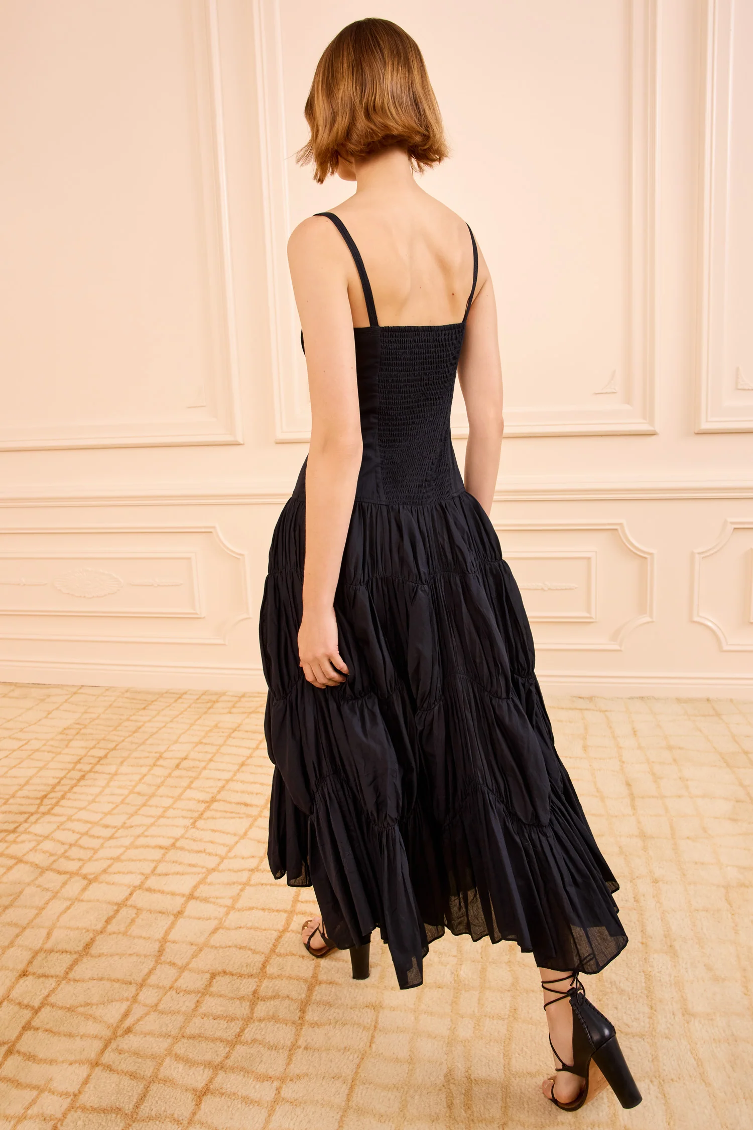 Emmalina Midi Dress - Noir - Image 4