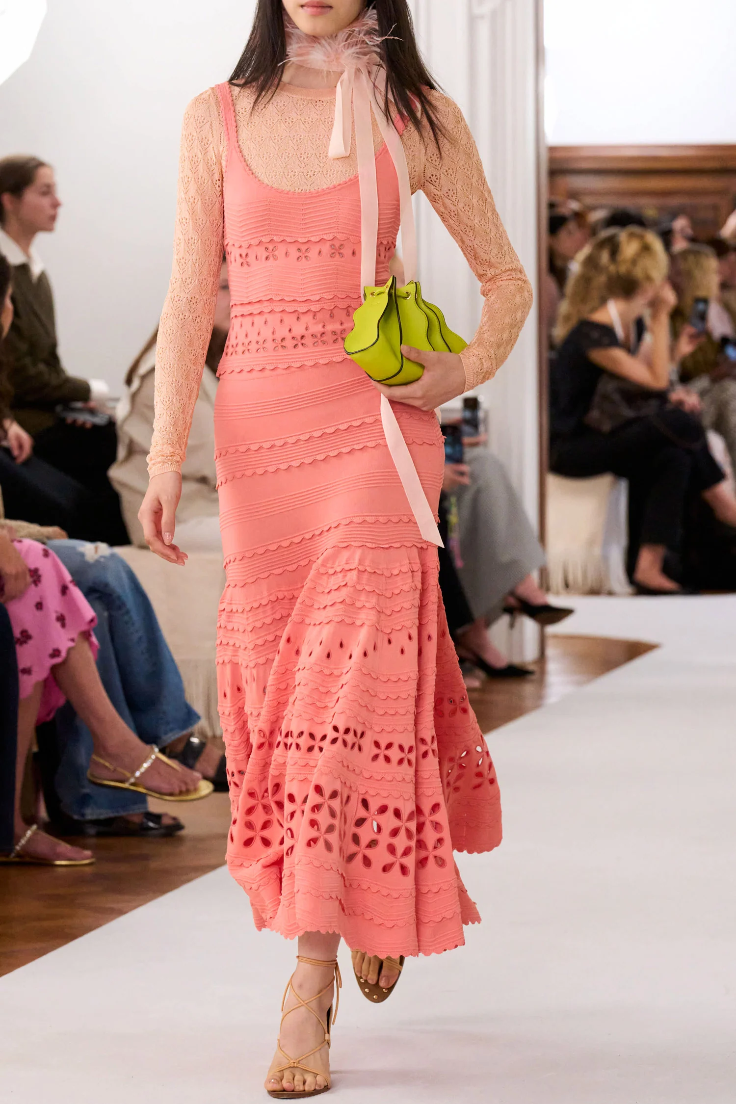 Esme Eyelet Knit Camisole - Coral Peony - Image 5