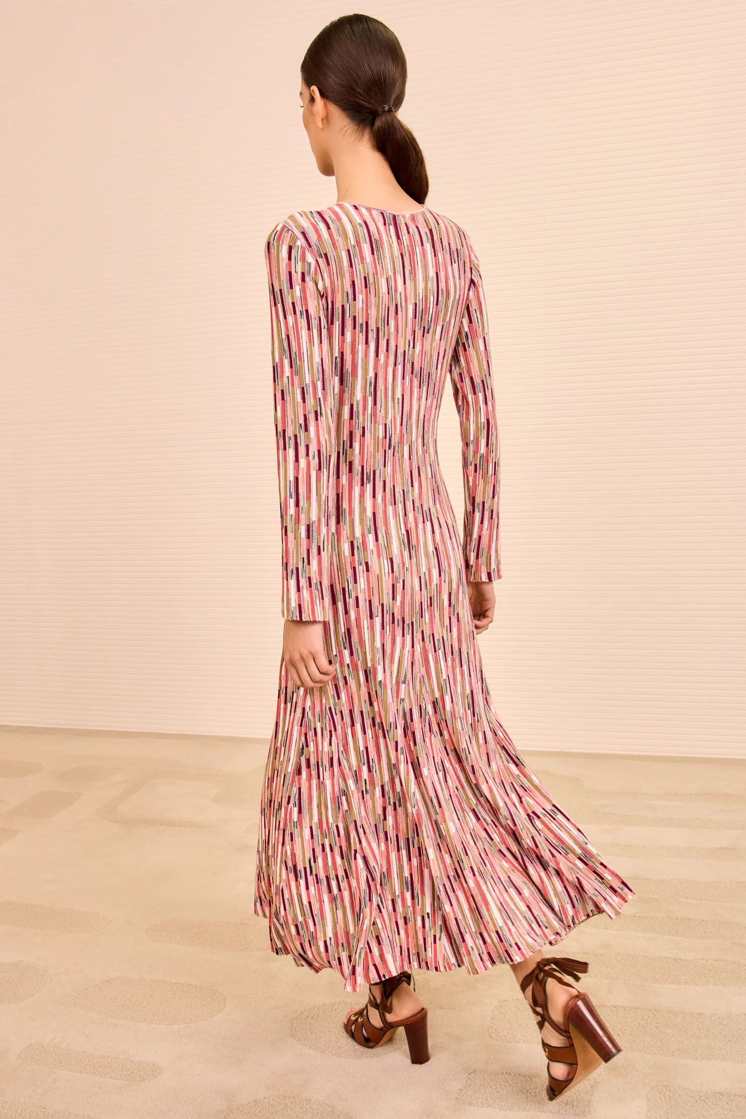 Estella Multicolor Midi Dress - Rosewood - Image 4