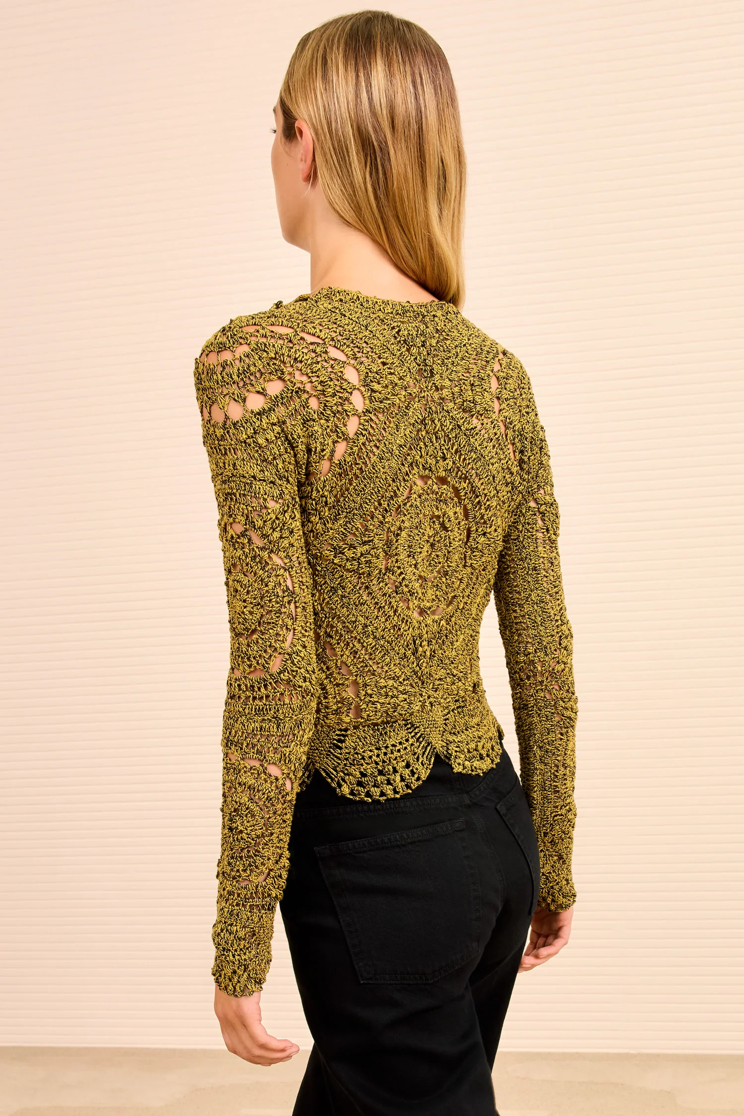 Eugnie Hand Crochet Top - Olive - Image 5
