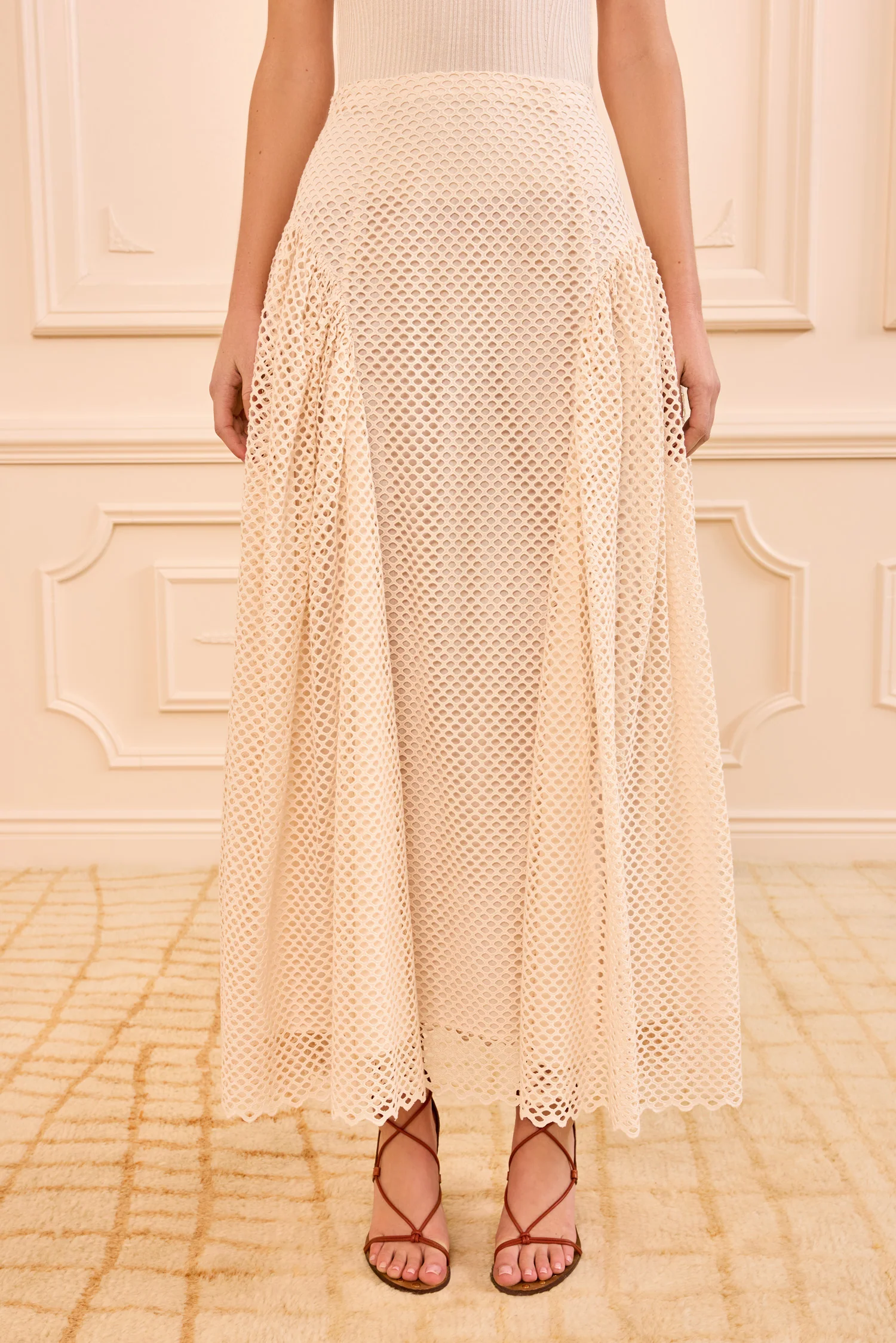 Faun Eyelet Cotton Skirt - Cowrie - Image 2