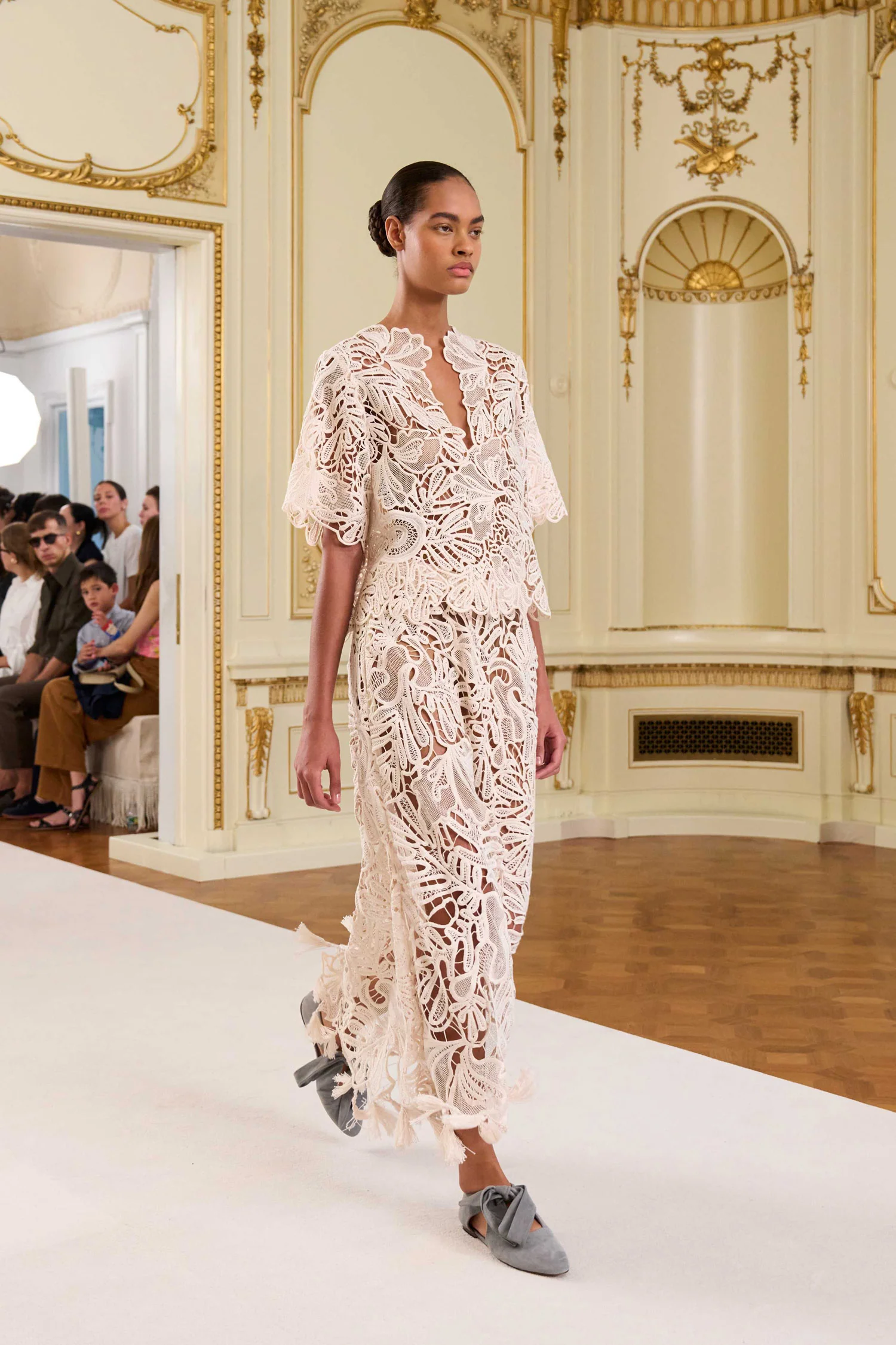 Gallina Corded Lace Skirt - Chalk - Image 6
