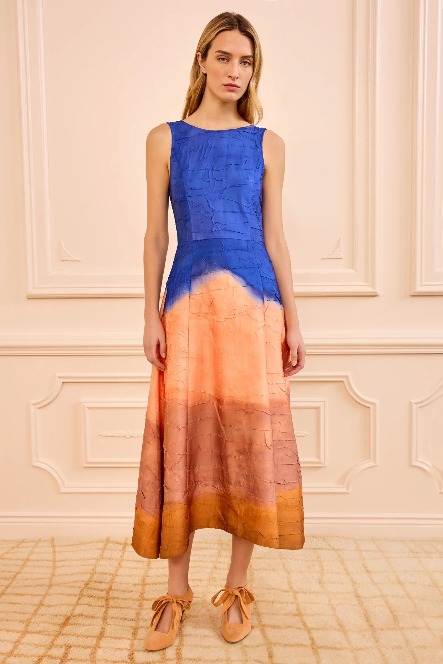 Georgia Satin Midi Dress - Moontide - Image 3