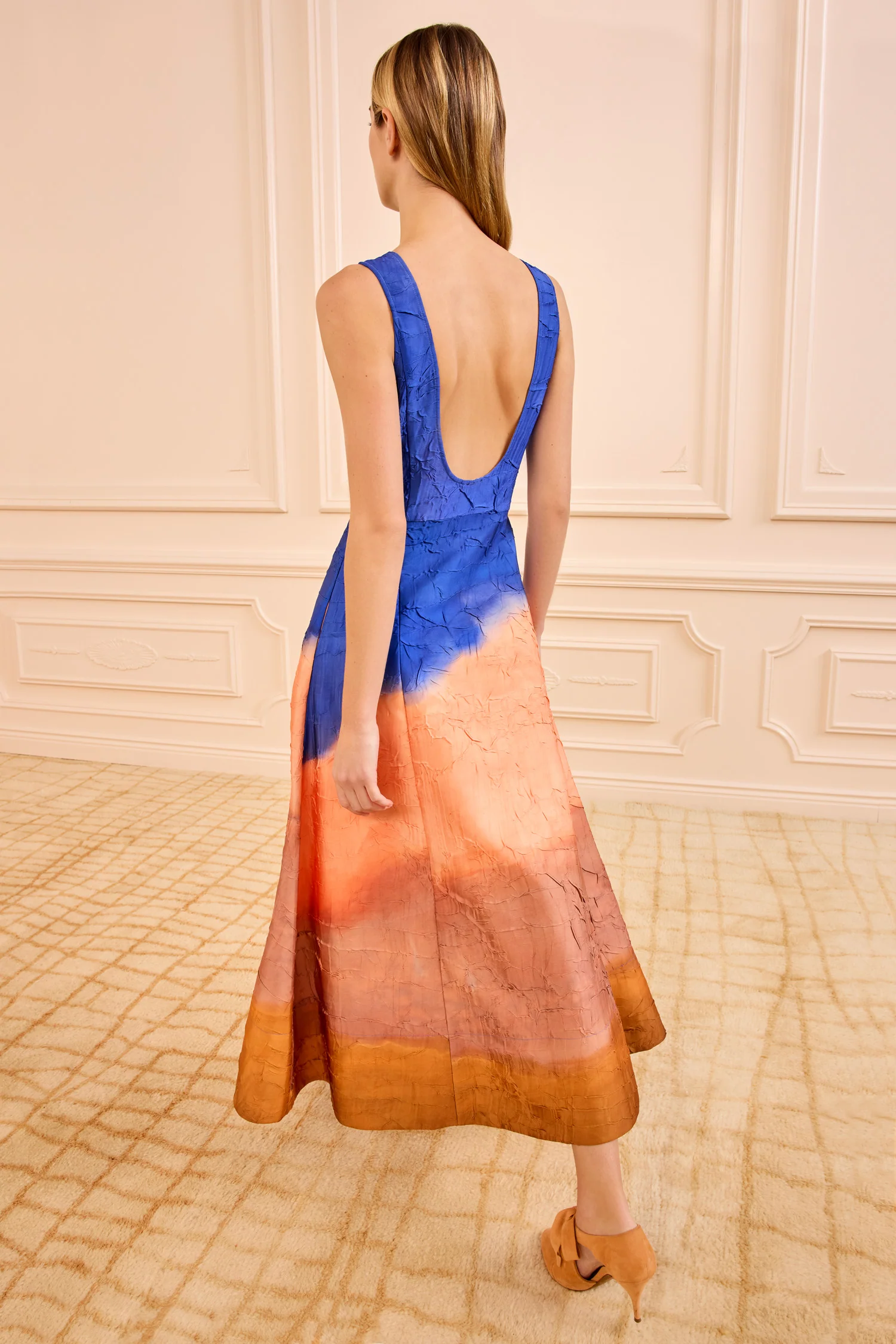 Georgia Satin Midi Dress - Moontide - Image 4