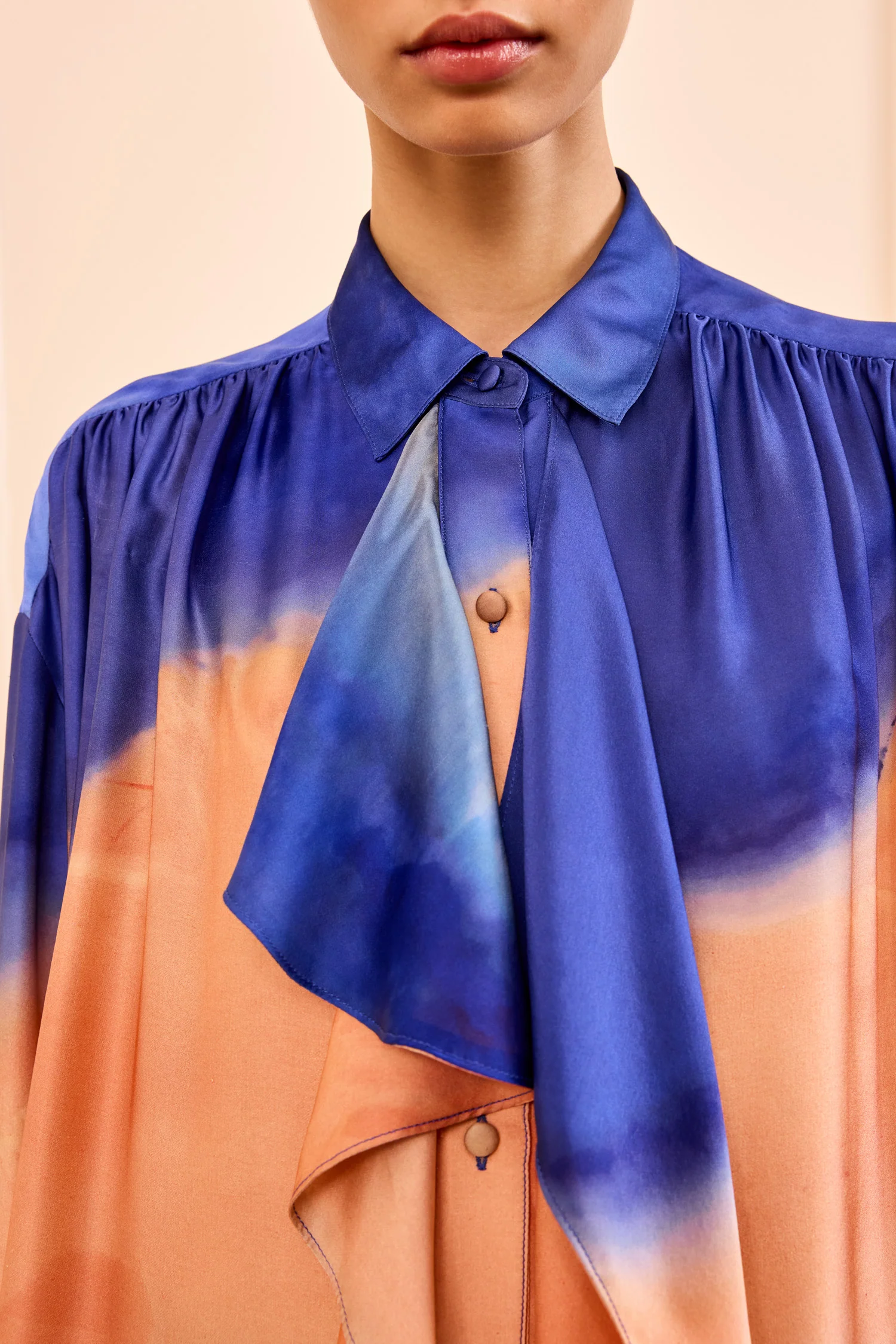 Gesture Silk Blouse - Moontide - Image 2
