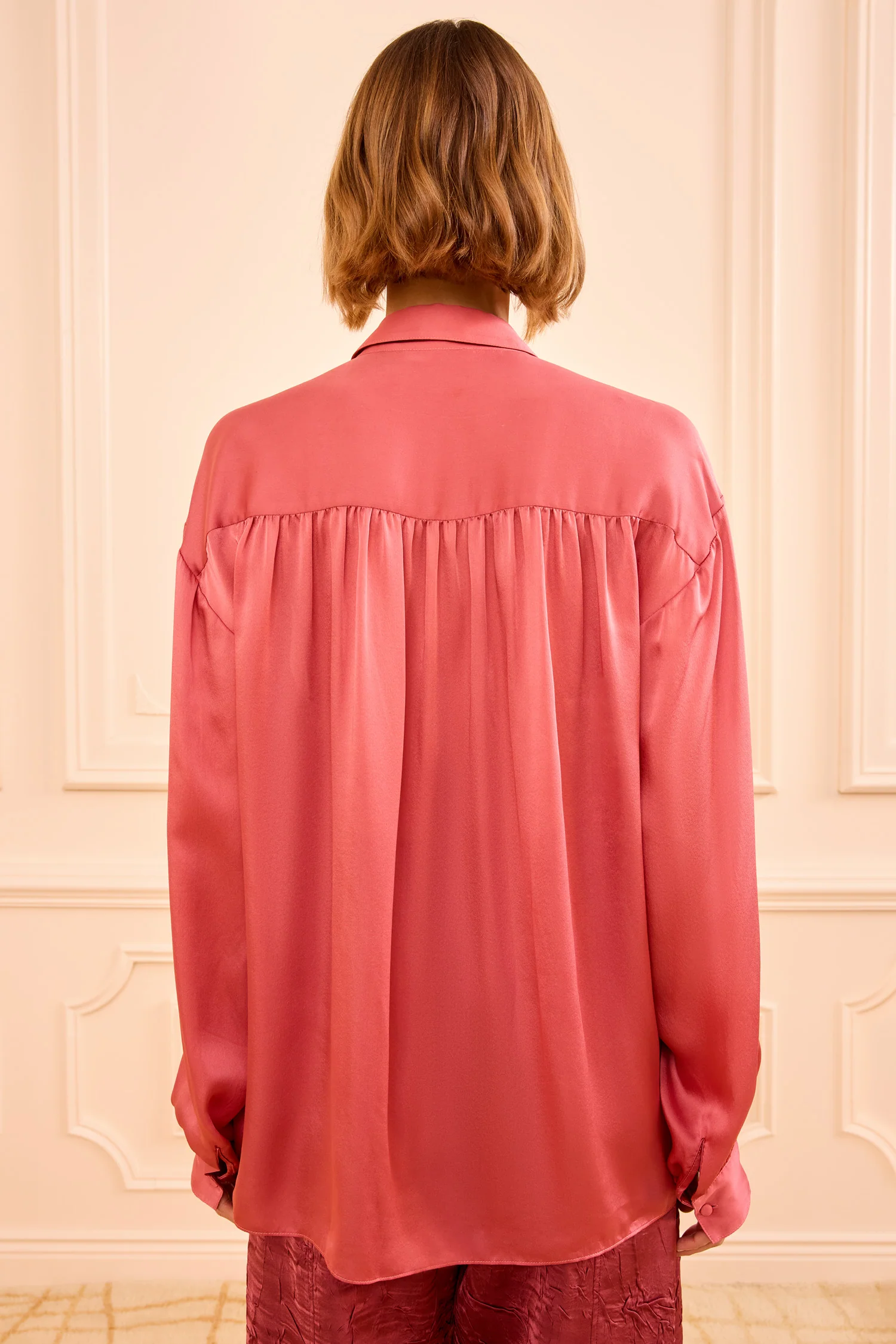 Gesture Silk Blouse - Rosewood - Image 5