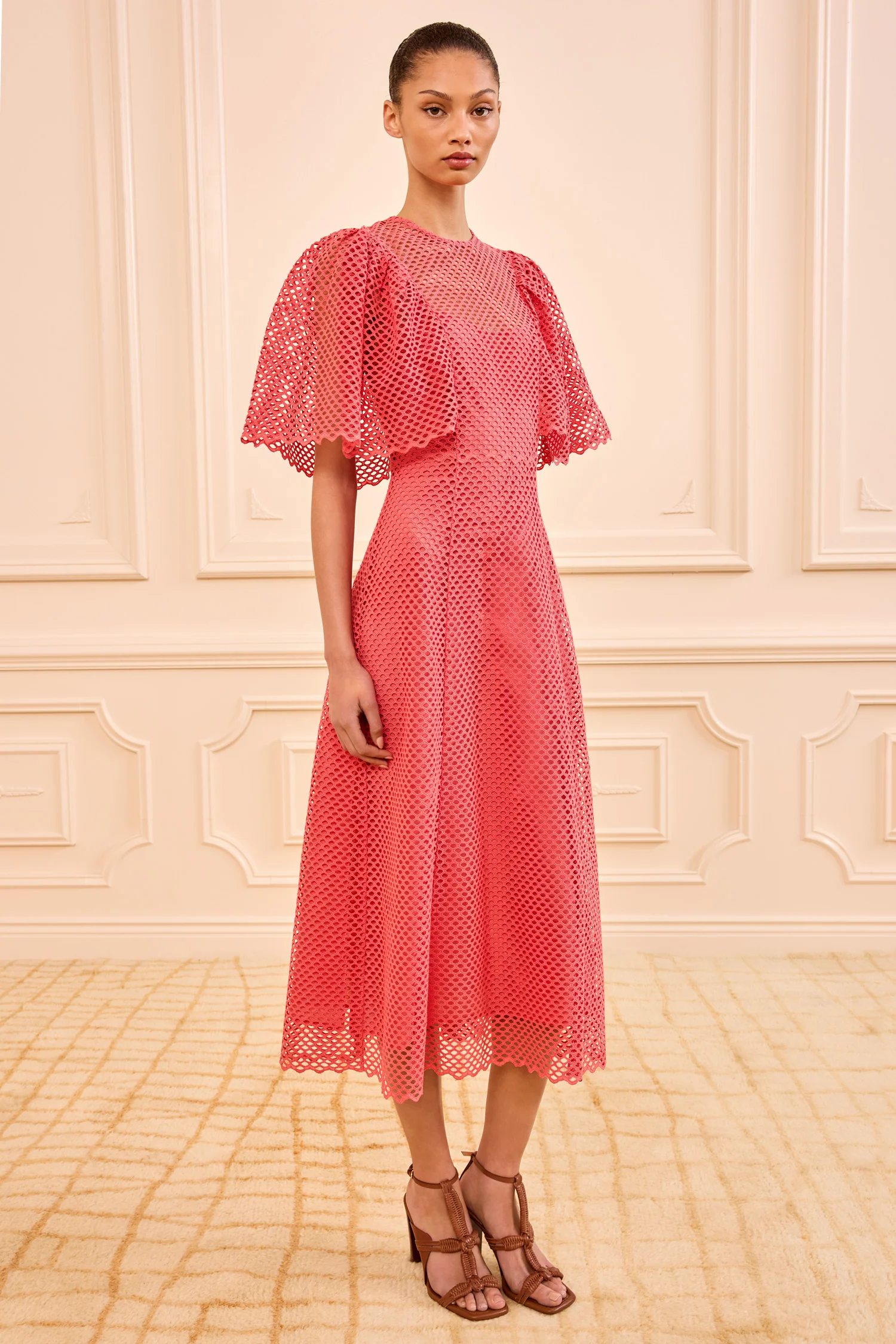 Gracelle Eyelet Cotton Dress - Dahlia - Image 3