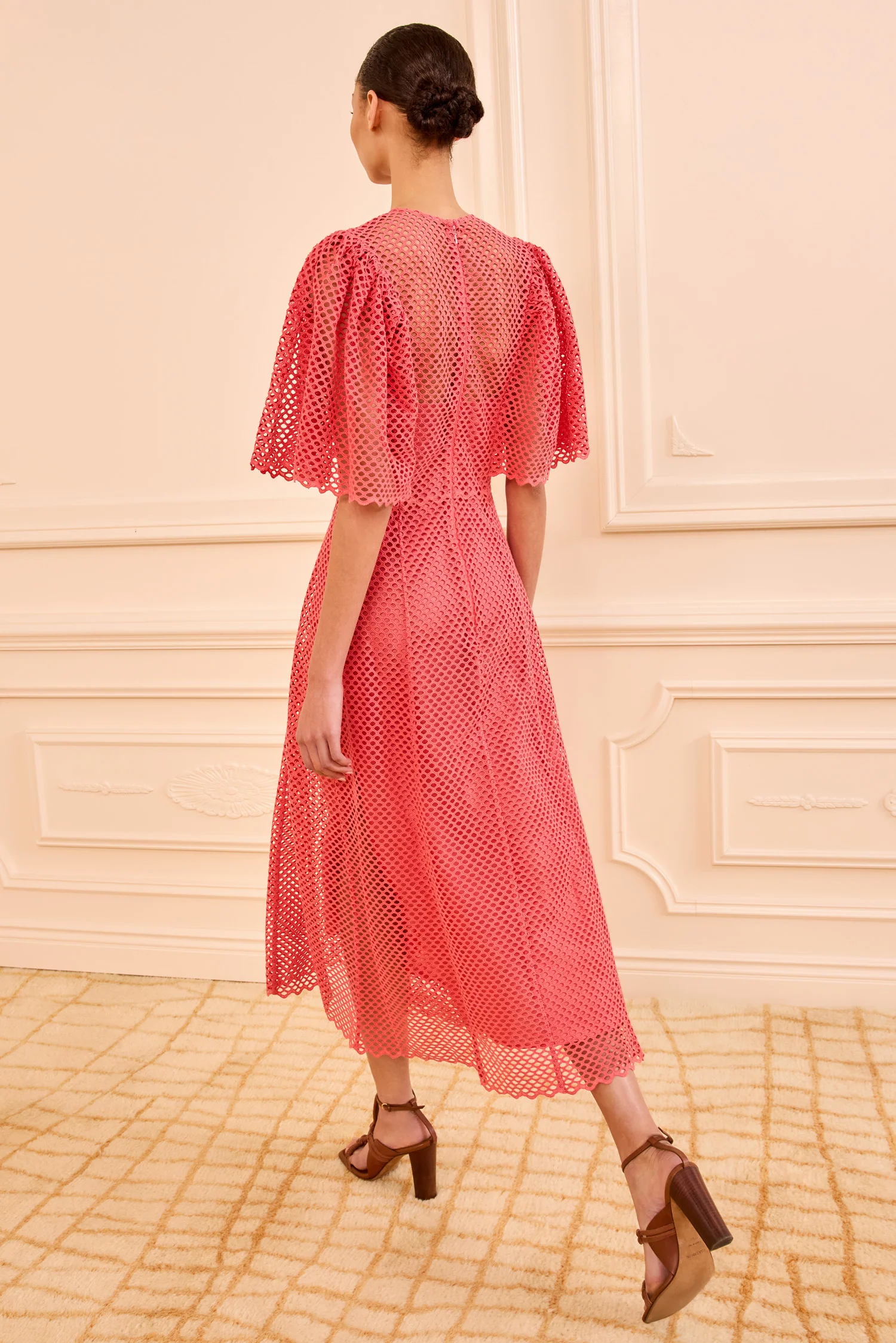 Gracelle Eyelet Cotton Dress - Dahlia - Image 4