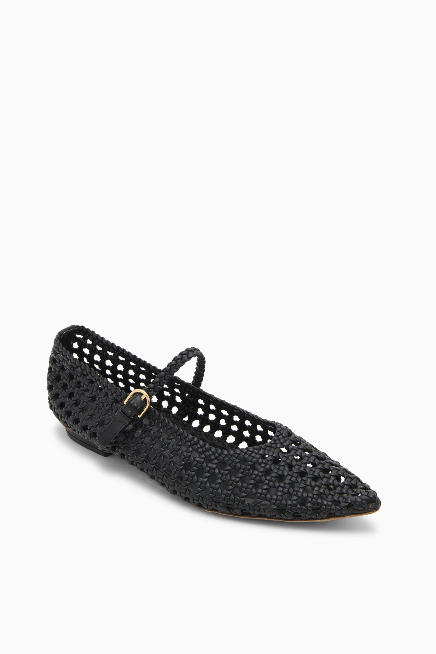 Gracie Pointy Toe Flat - Noir - Image 4