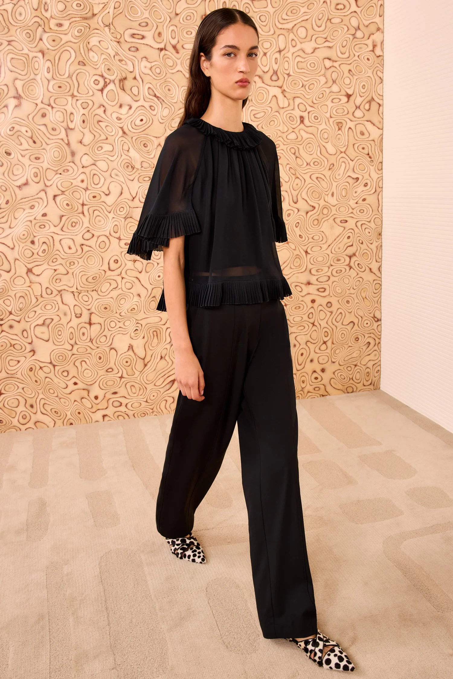 Helaine Short Sleeve Top - Noir - Image 3