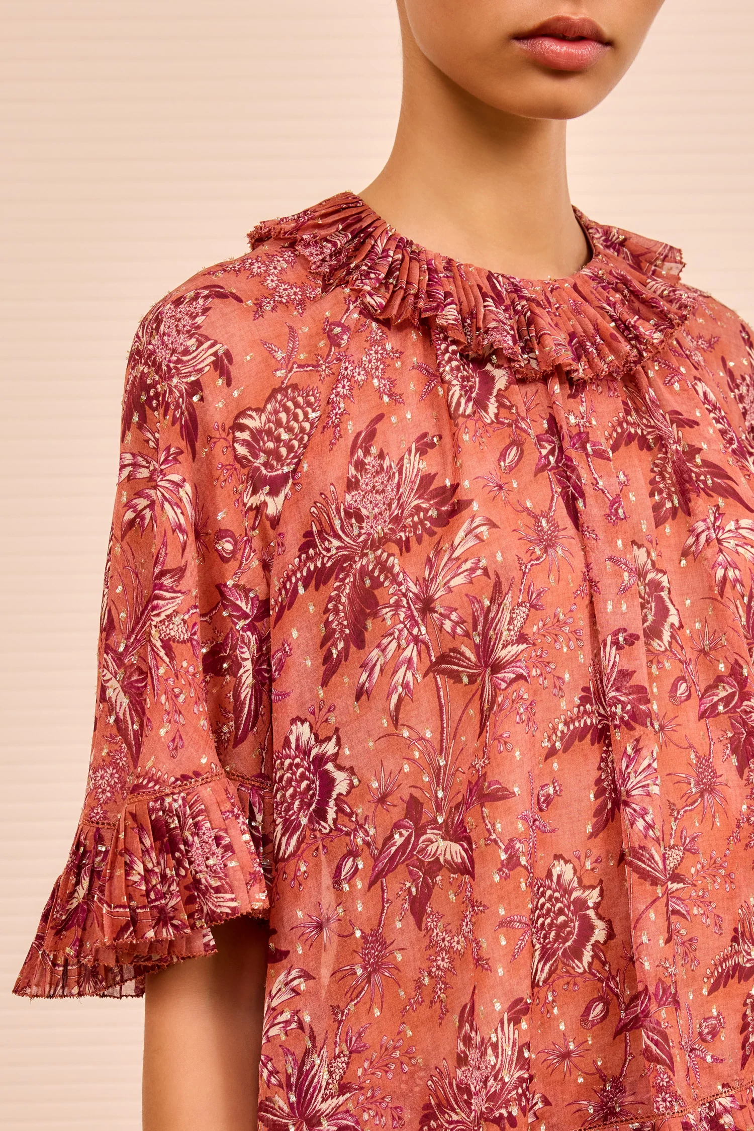 Helaine Short Sleeve Top - Oleander - Image 2