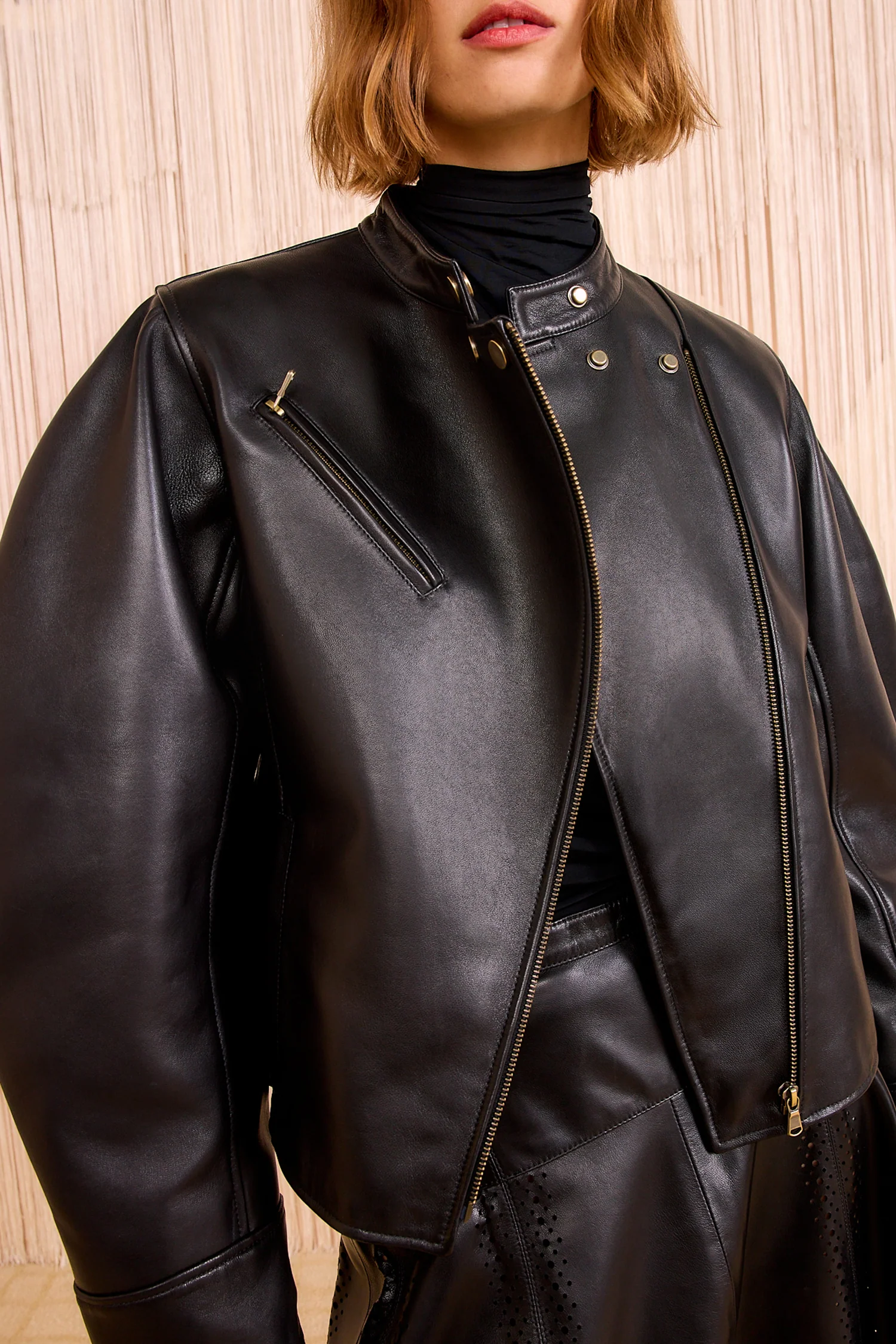 Ilaria Leather Jacket - Noir - Image 2