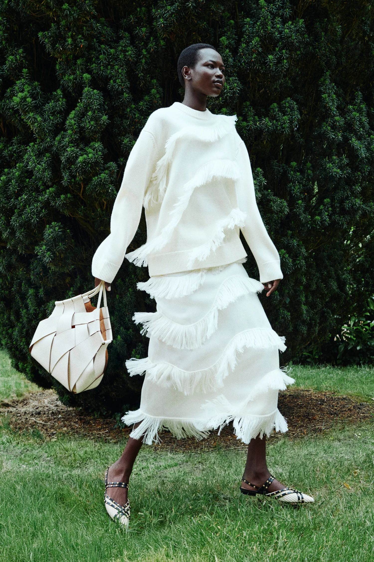 Ina Oversized Fringe Pullover - Cowrie - Image 6