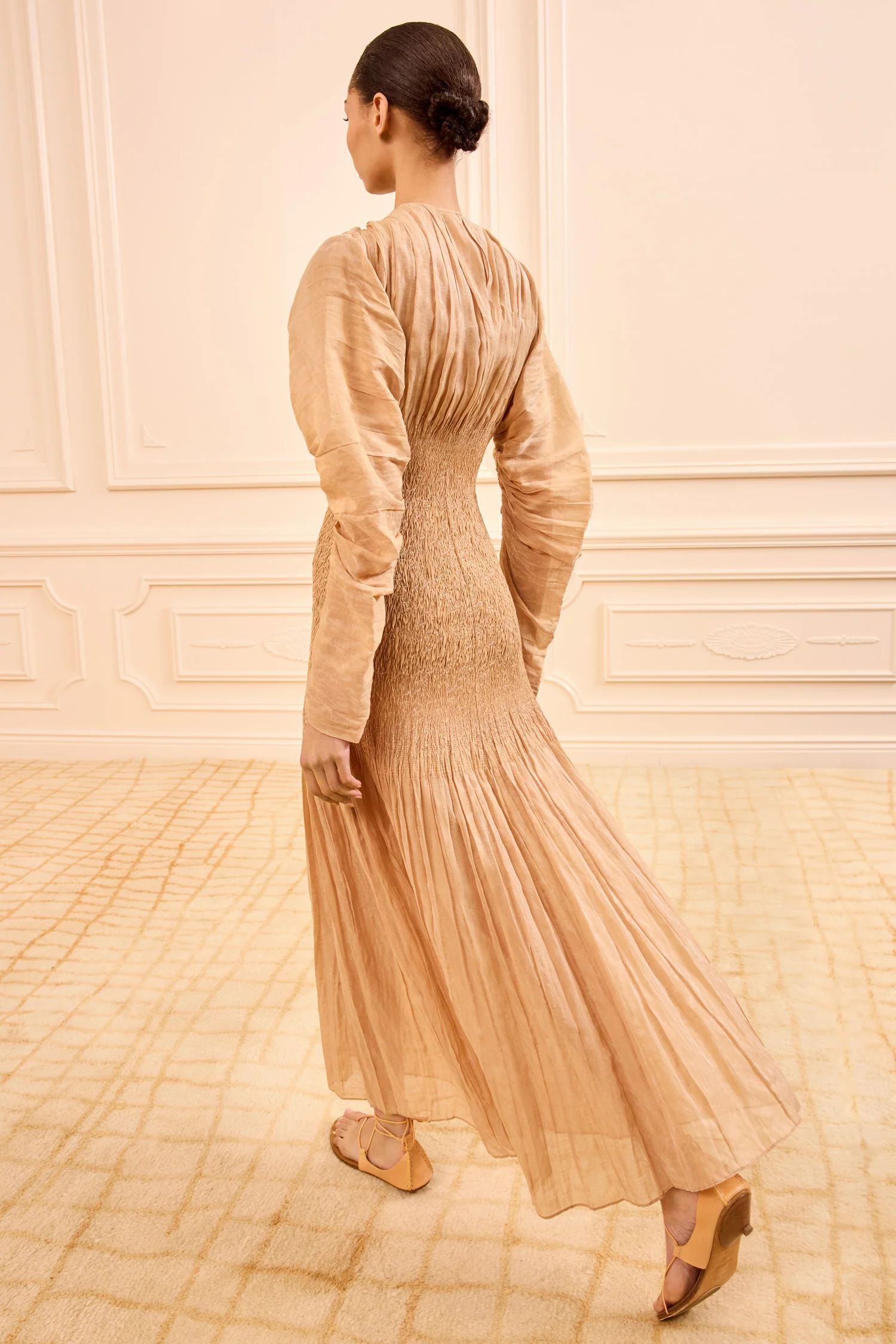Irina Smocked Dress - Dune - Image 5