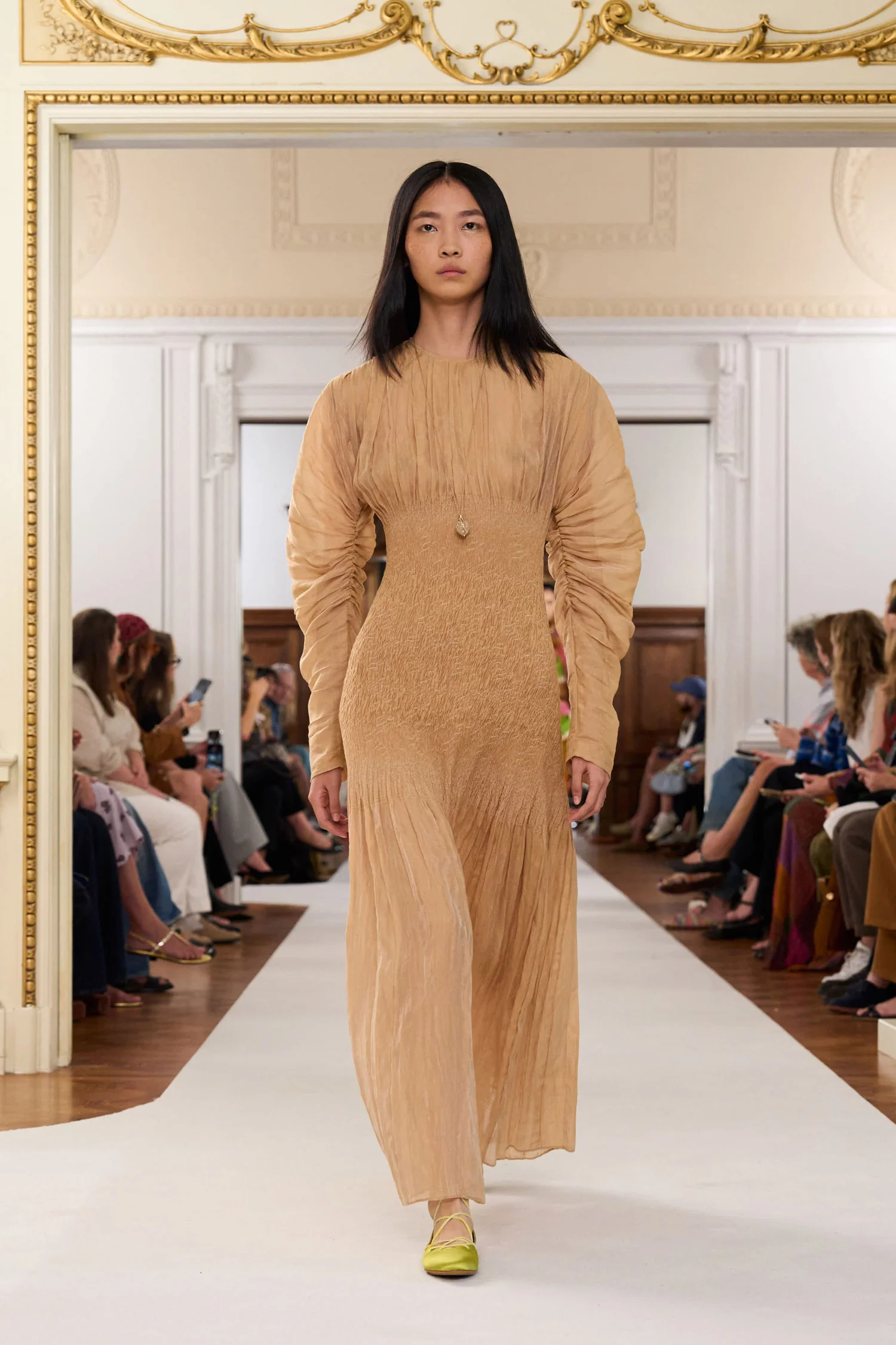 Irina Smocked Dress - Dune - Image 6