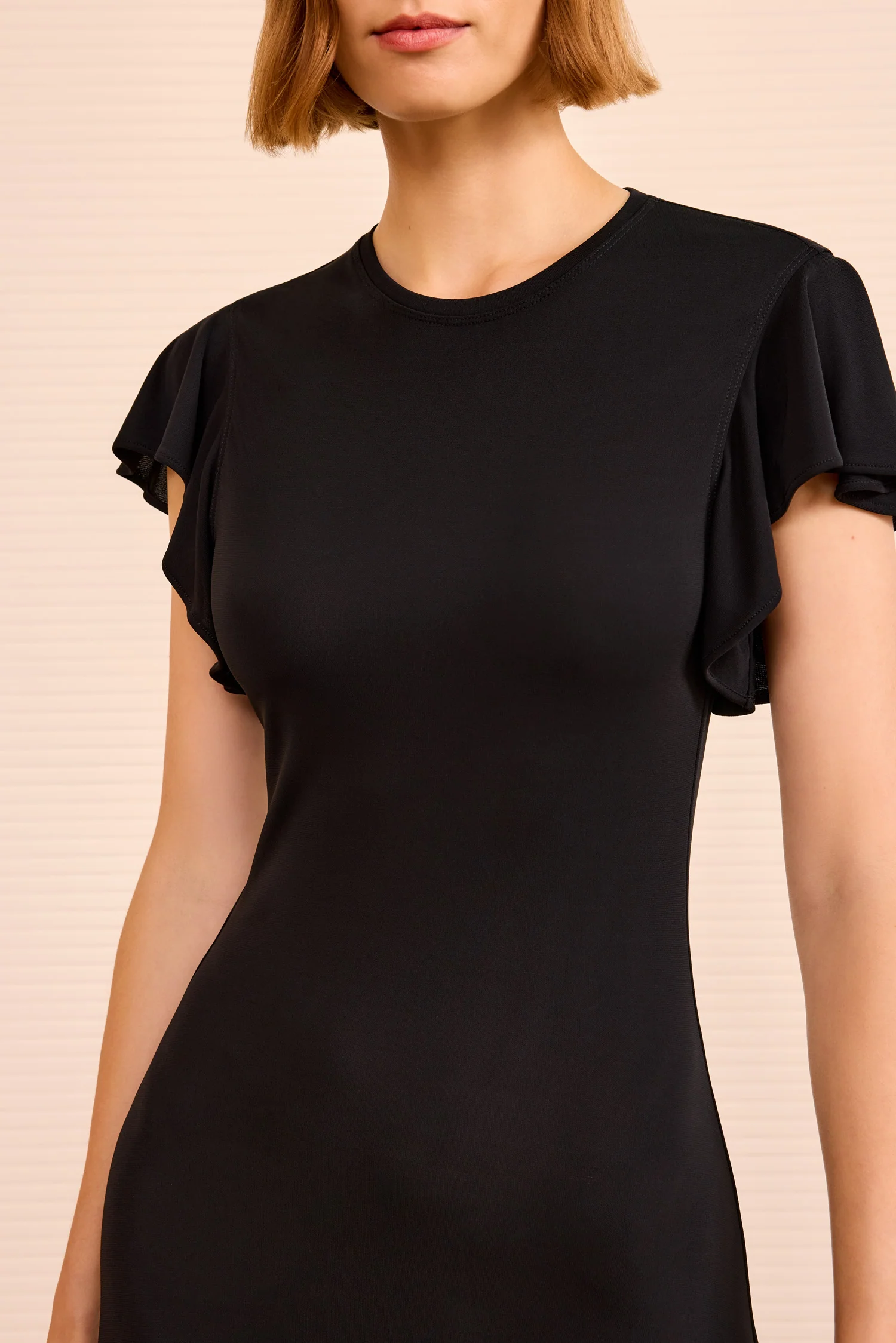 Iris Short Sleeve Dress - Noir - Image 2
