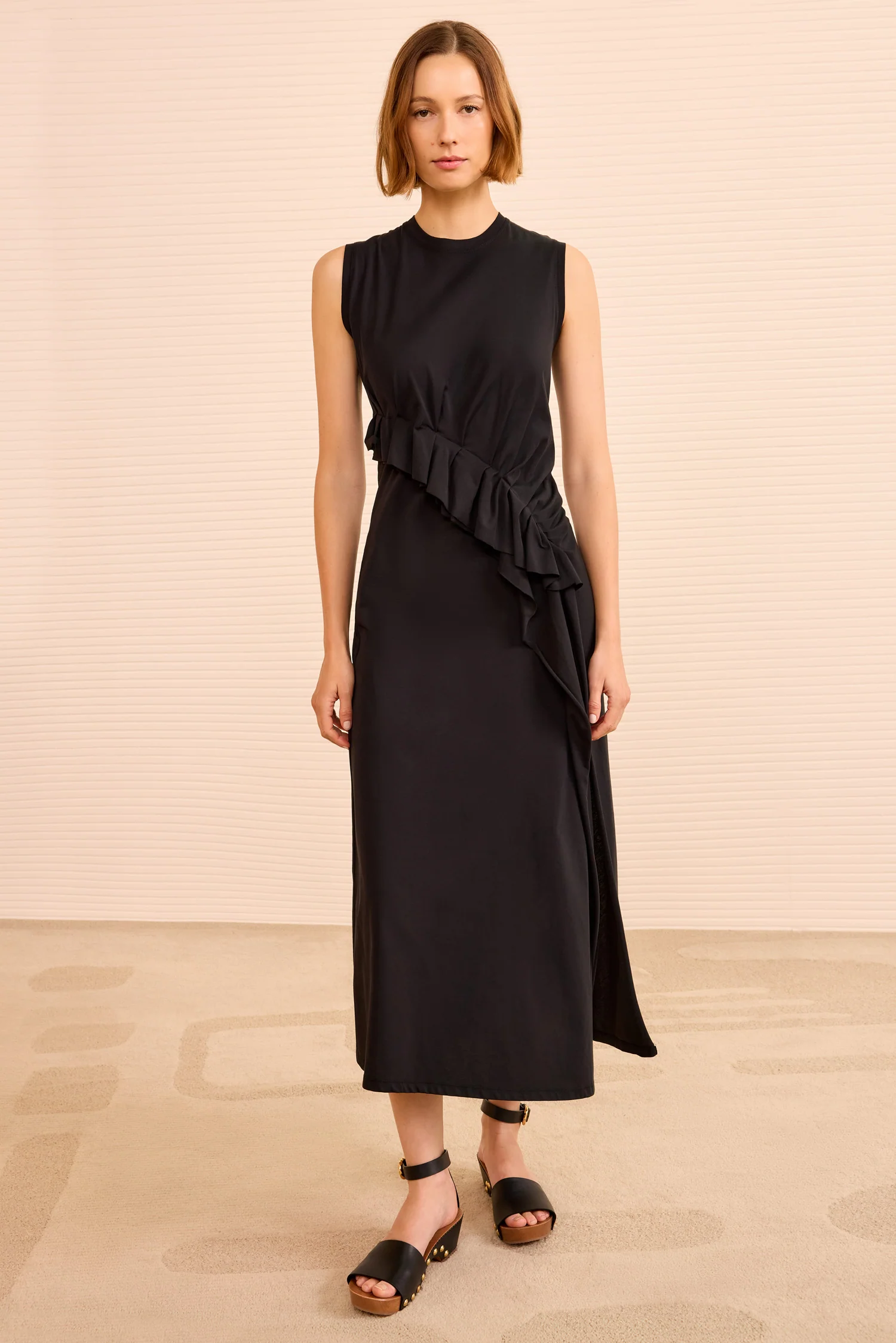 Jeune Ruffled Dress - Noir - Image 3