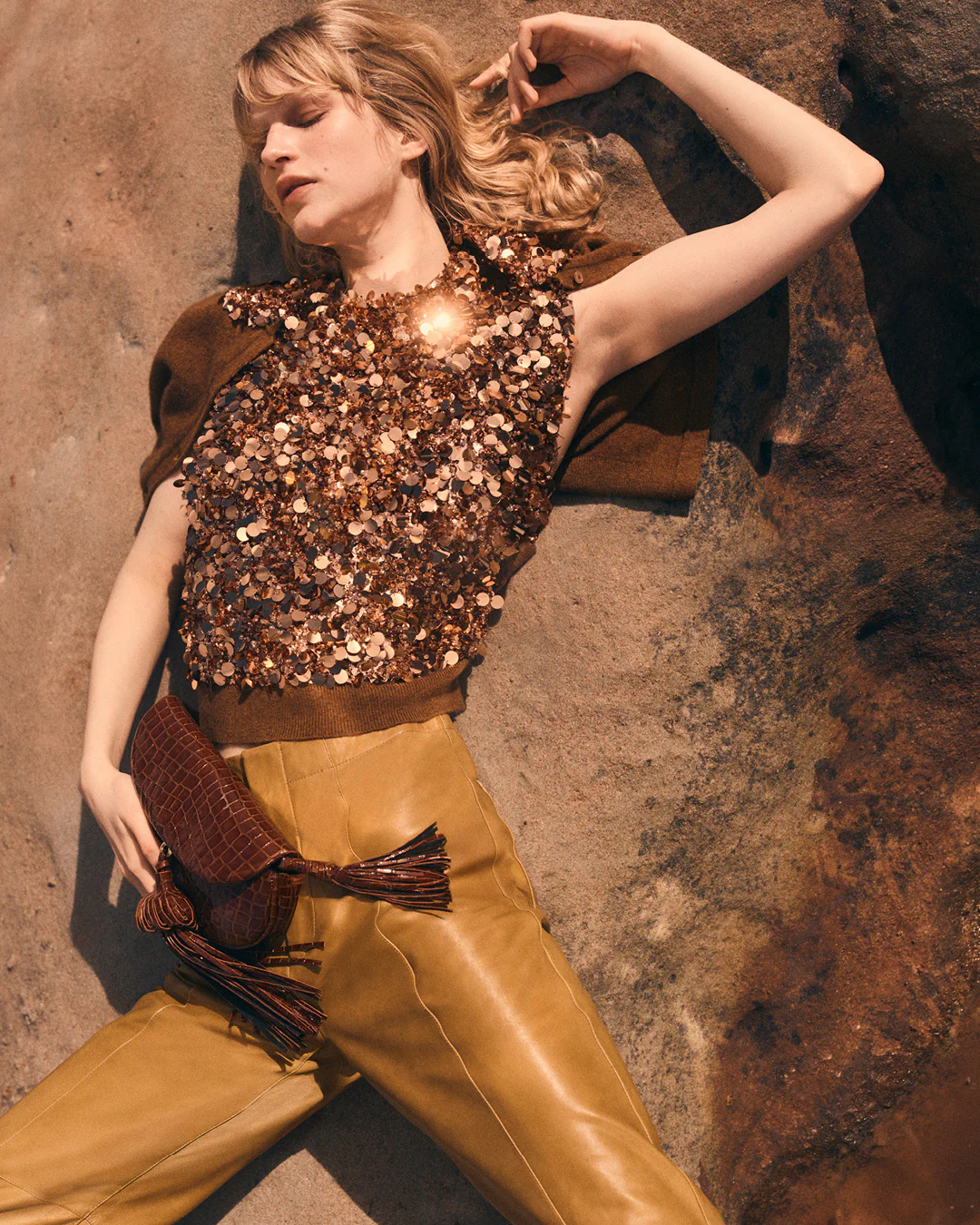 Kadin Leather Mid Rise Pant - Willow - Image 7