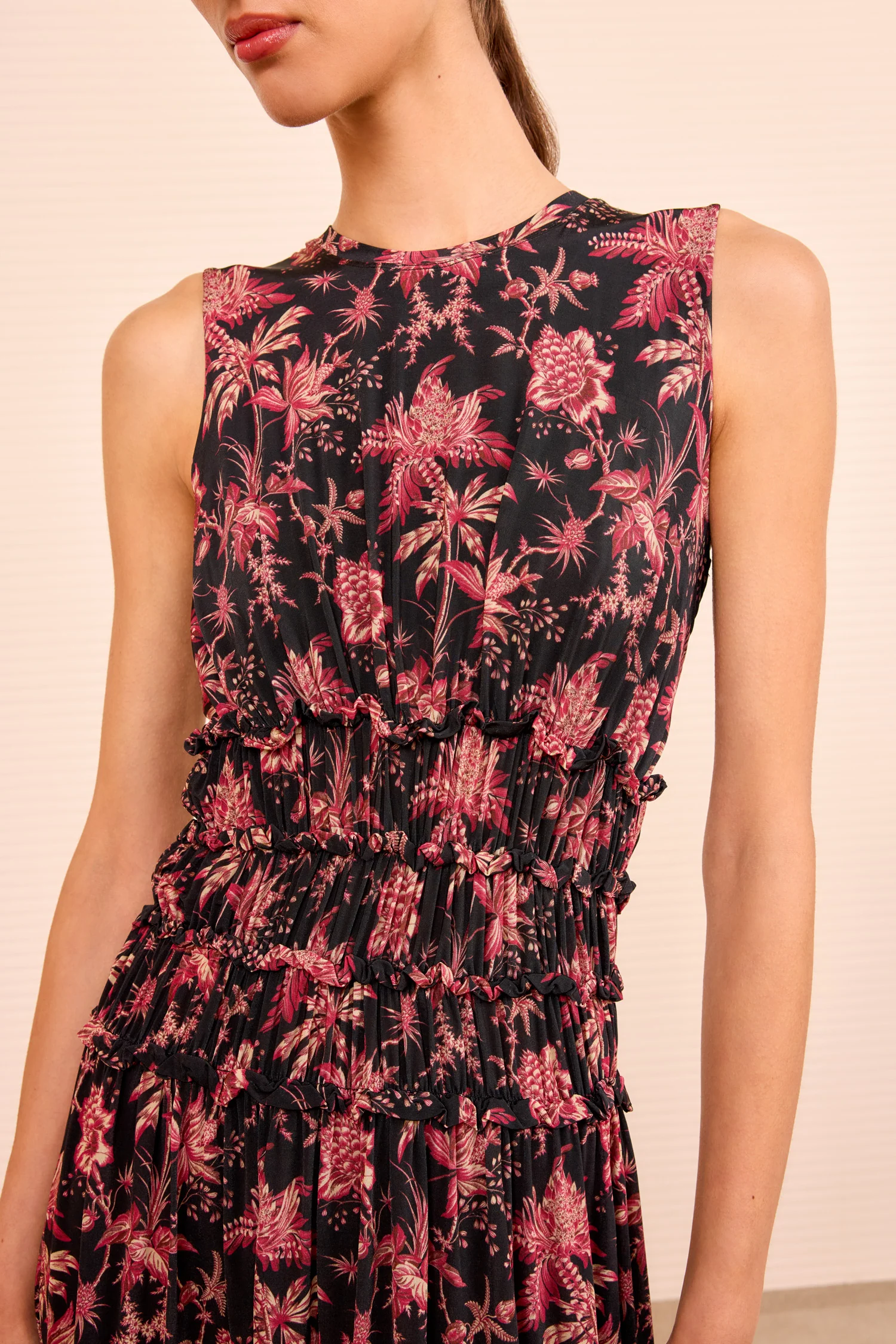 Kamaria Ruched Waist Dress - Midnight Lily - Image 3