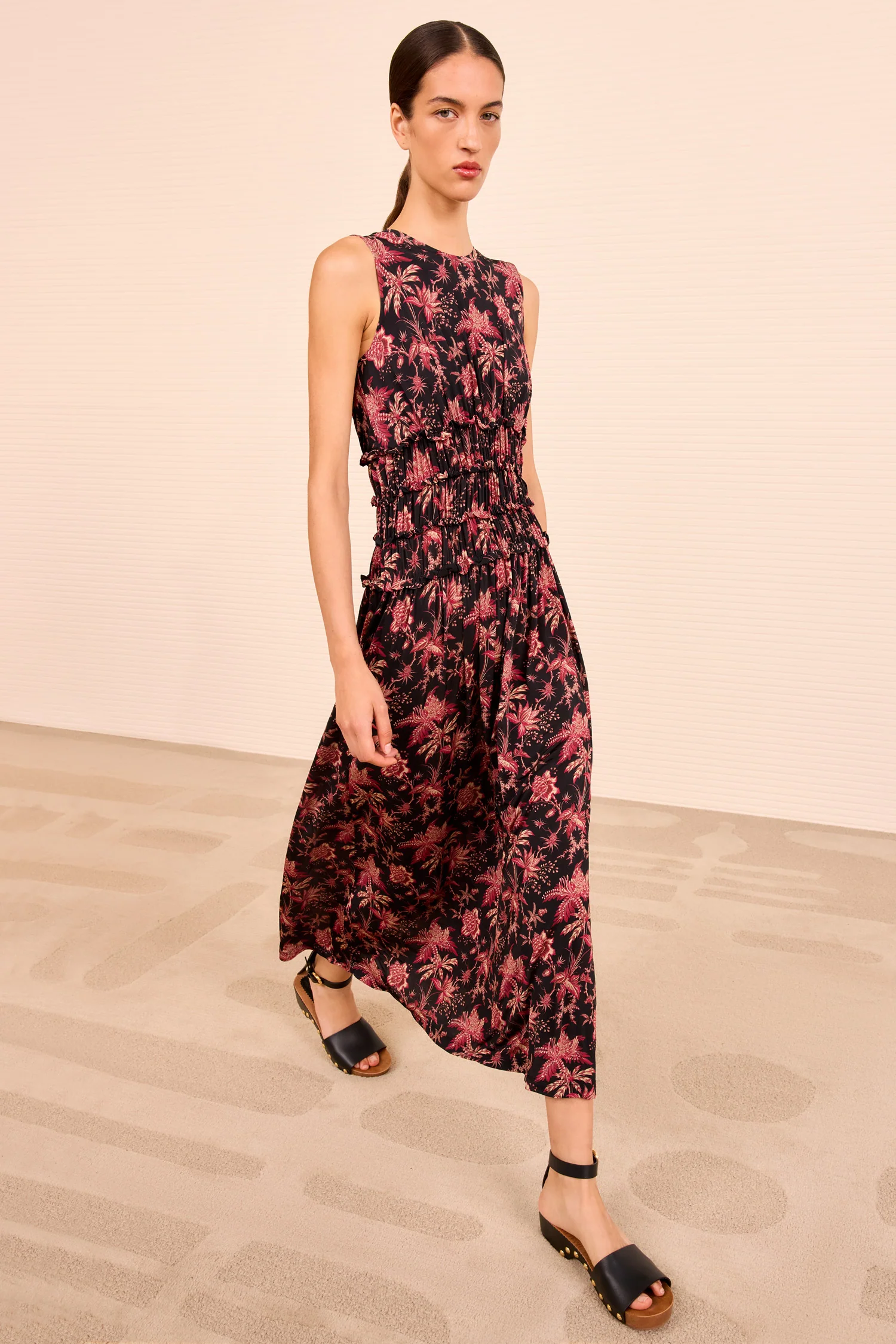 Kamaria Ruched Waist Dress - Midnight Lily - Image 4