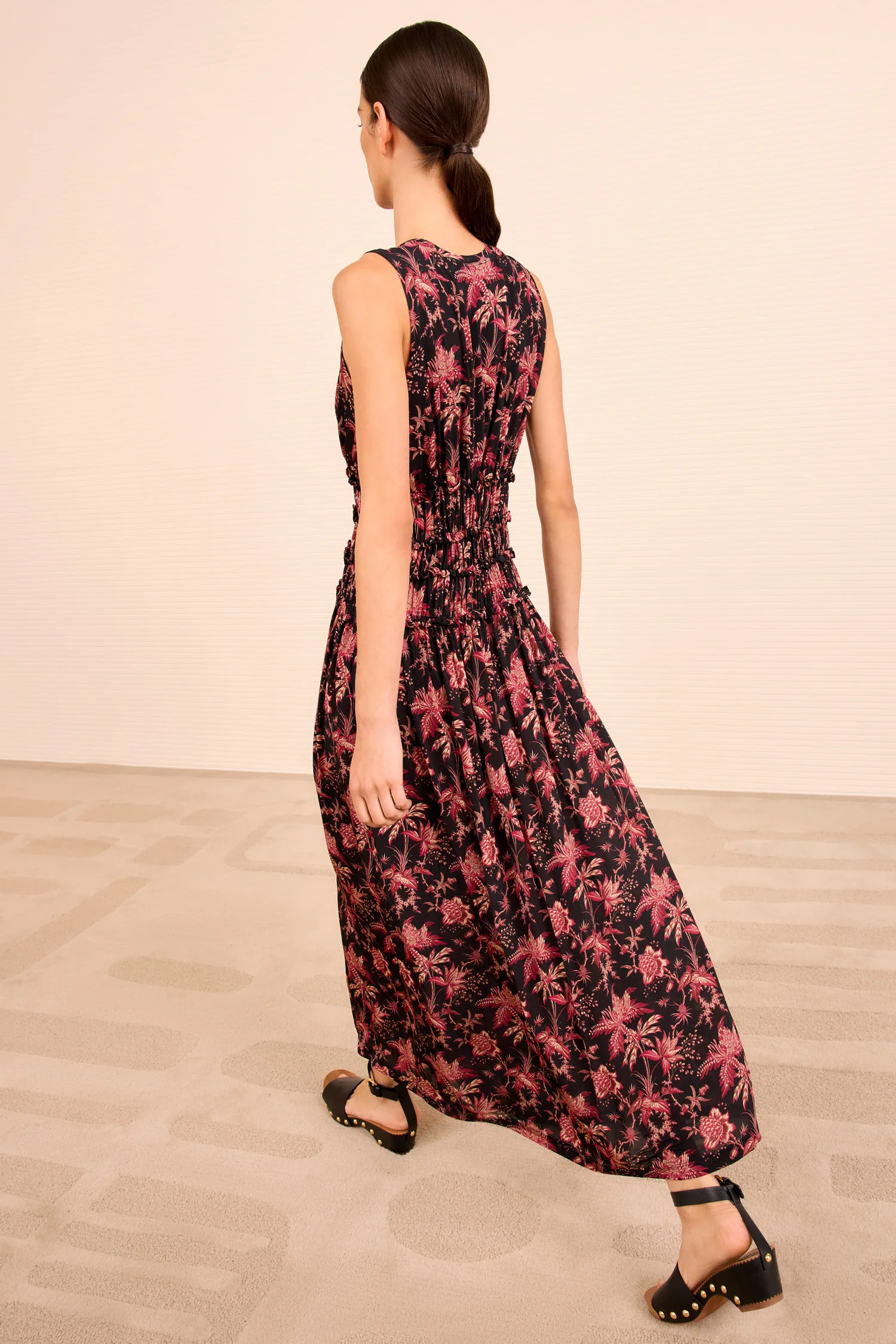 Kamaria Ruched Waist Dress - Midnight Lily - Image 6