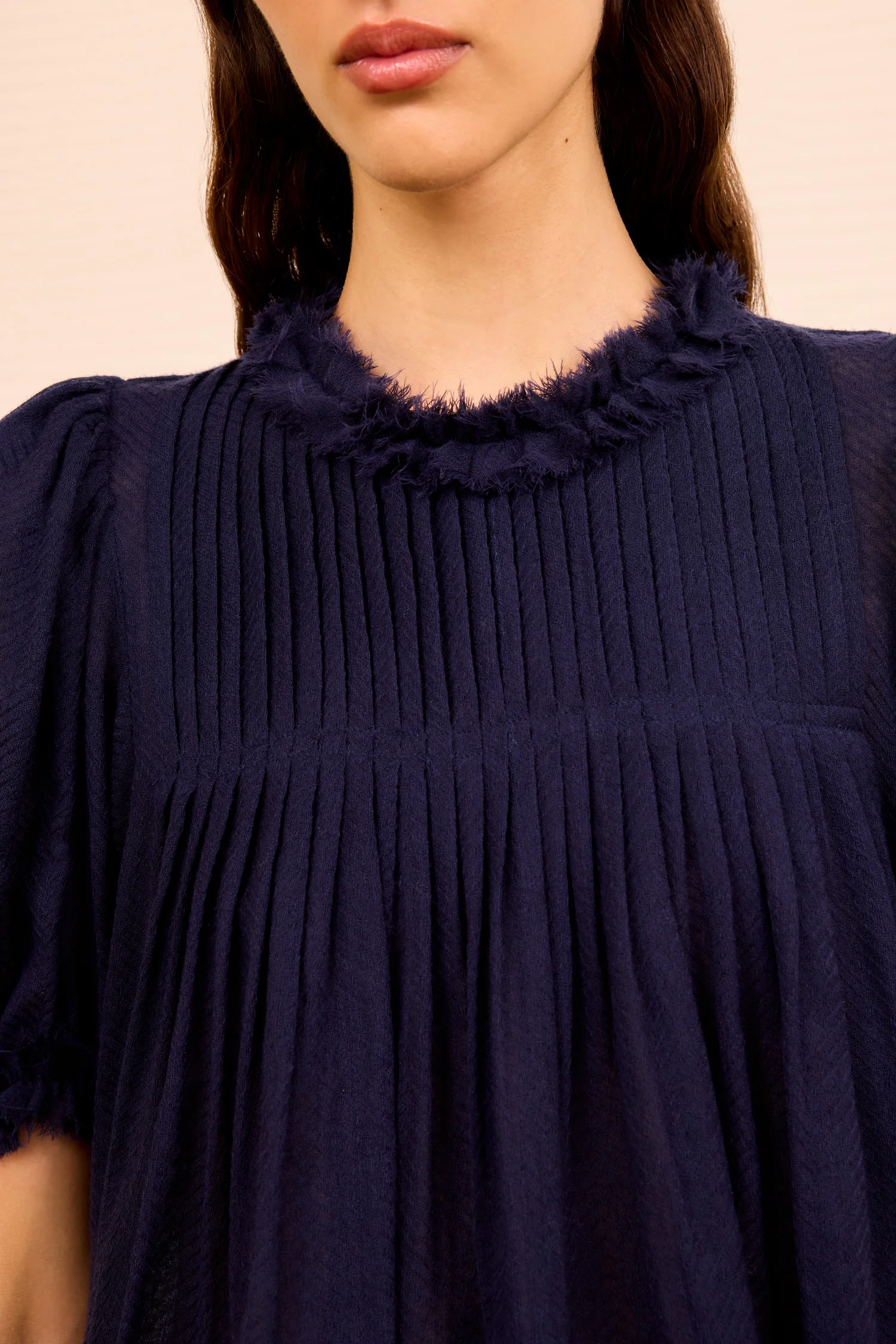 Karlyn Puff Sleeve Top - Midnight - Image 2
