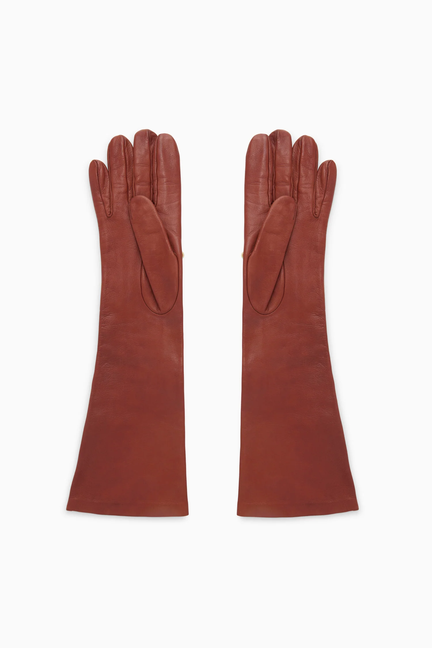 Laetitia Embellished Leather Gloves - Wenge - Image 3