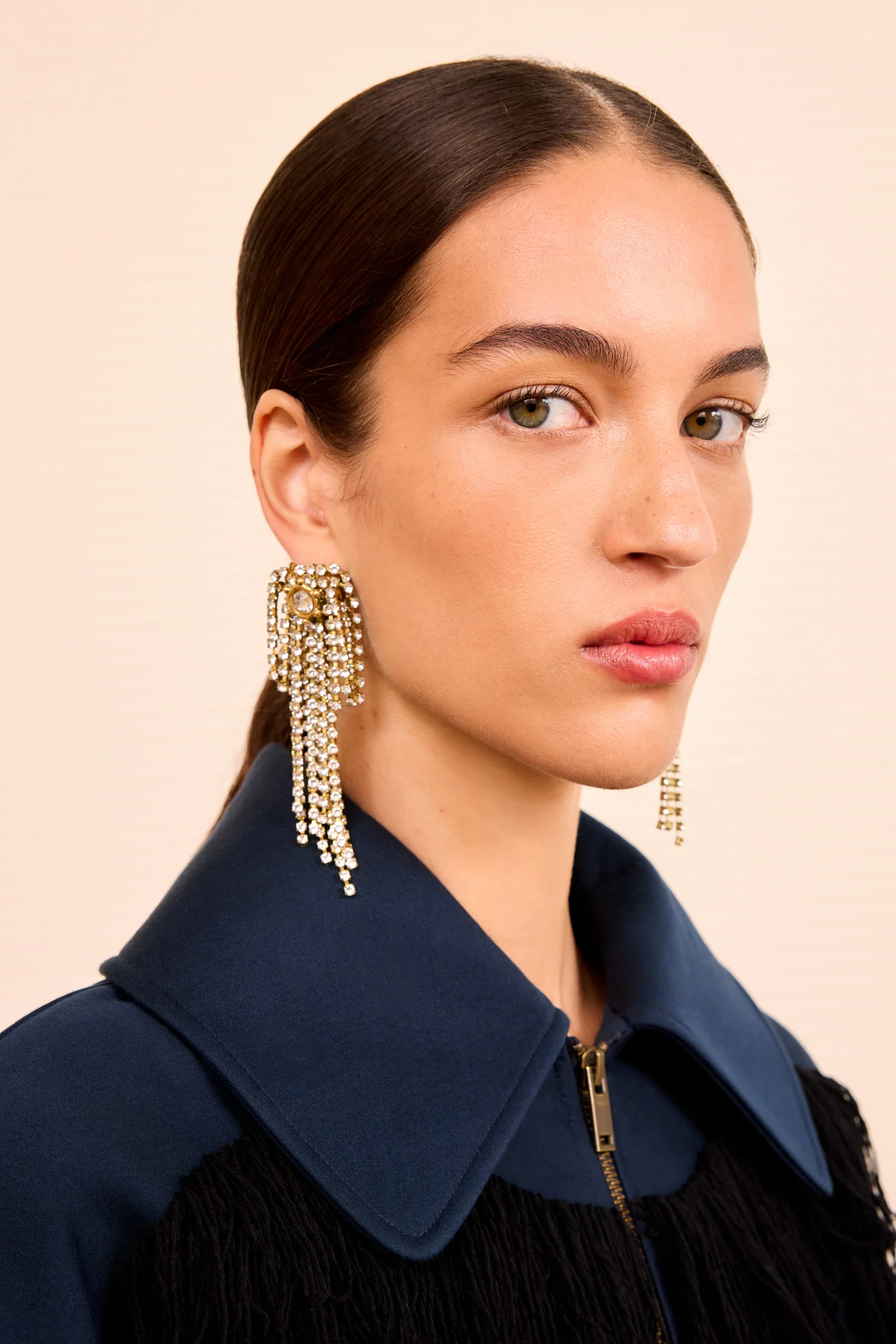 Large Crystal Chandelier Earring - Crystal - Image 3