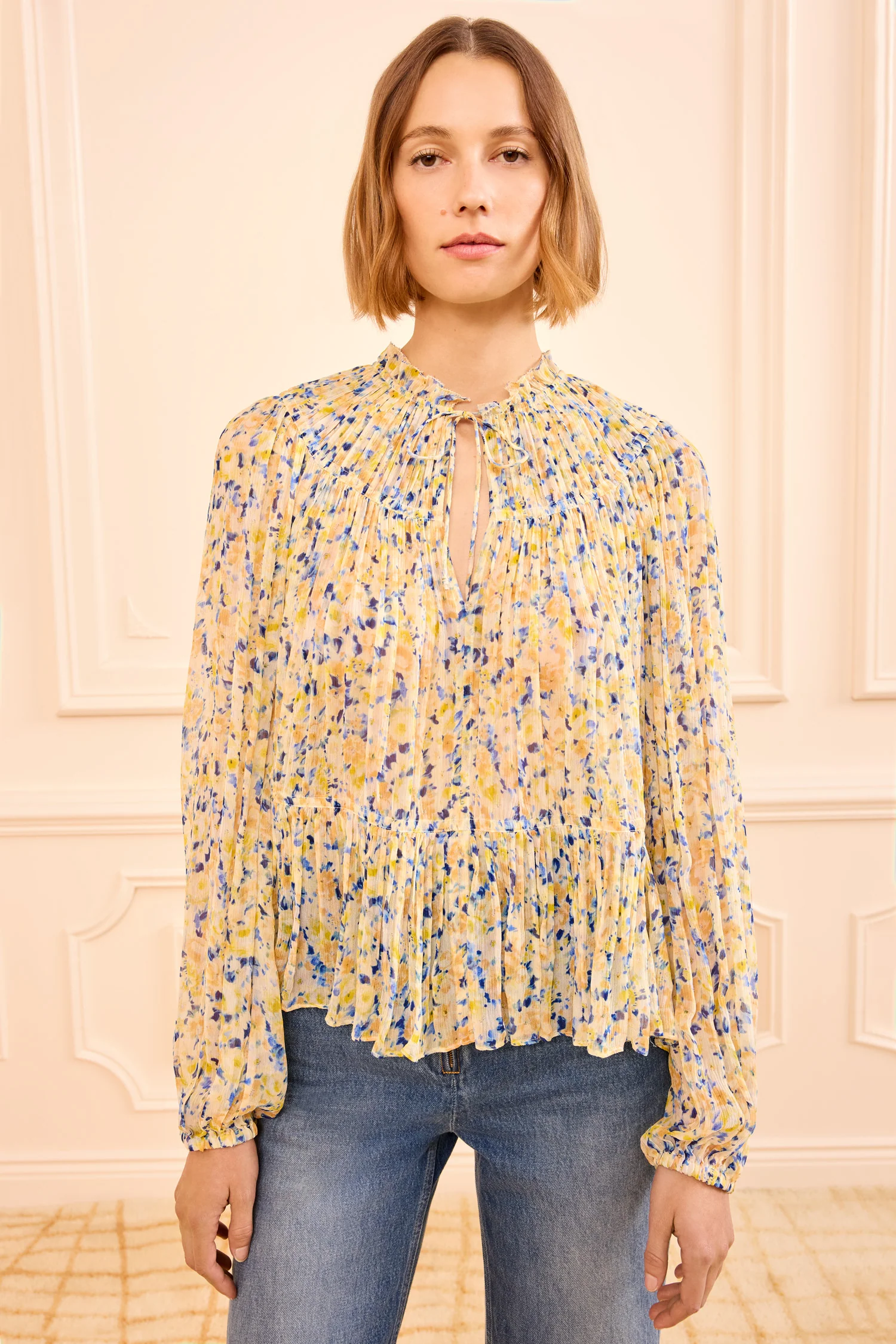 Leandra Silk Blouse - Daffodil - Image 3