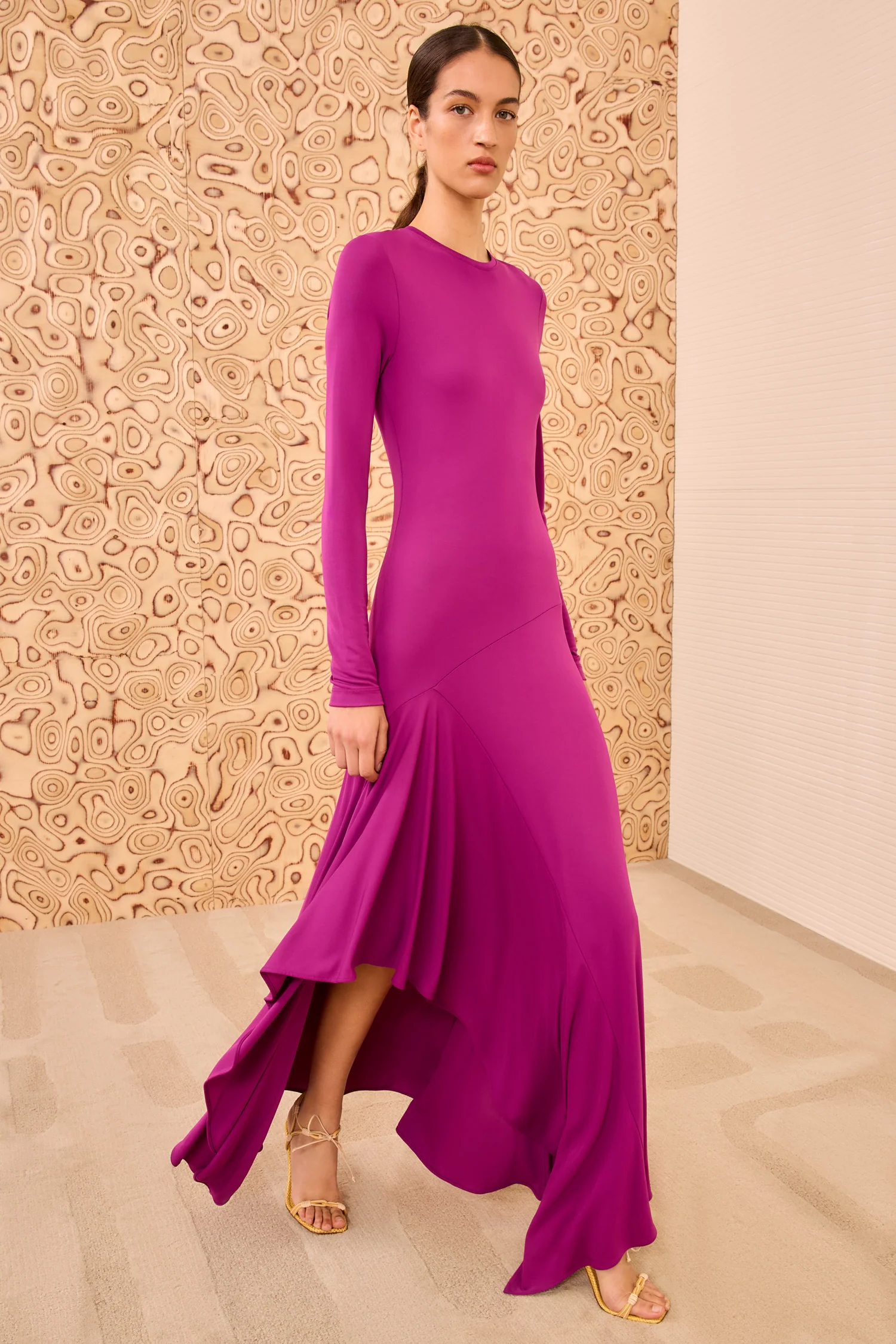 Leyna Long Sleeve Dress - Mulberry