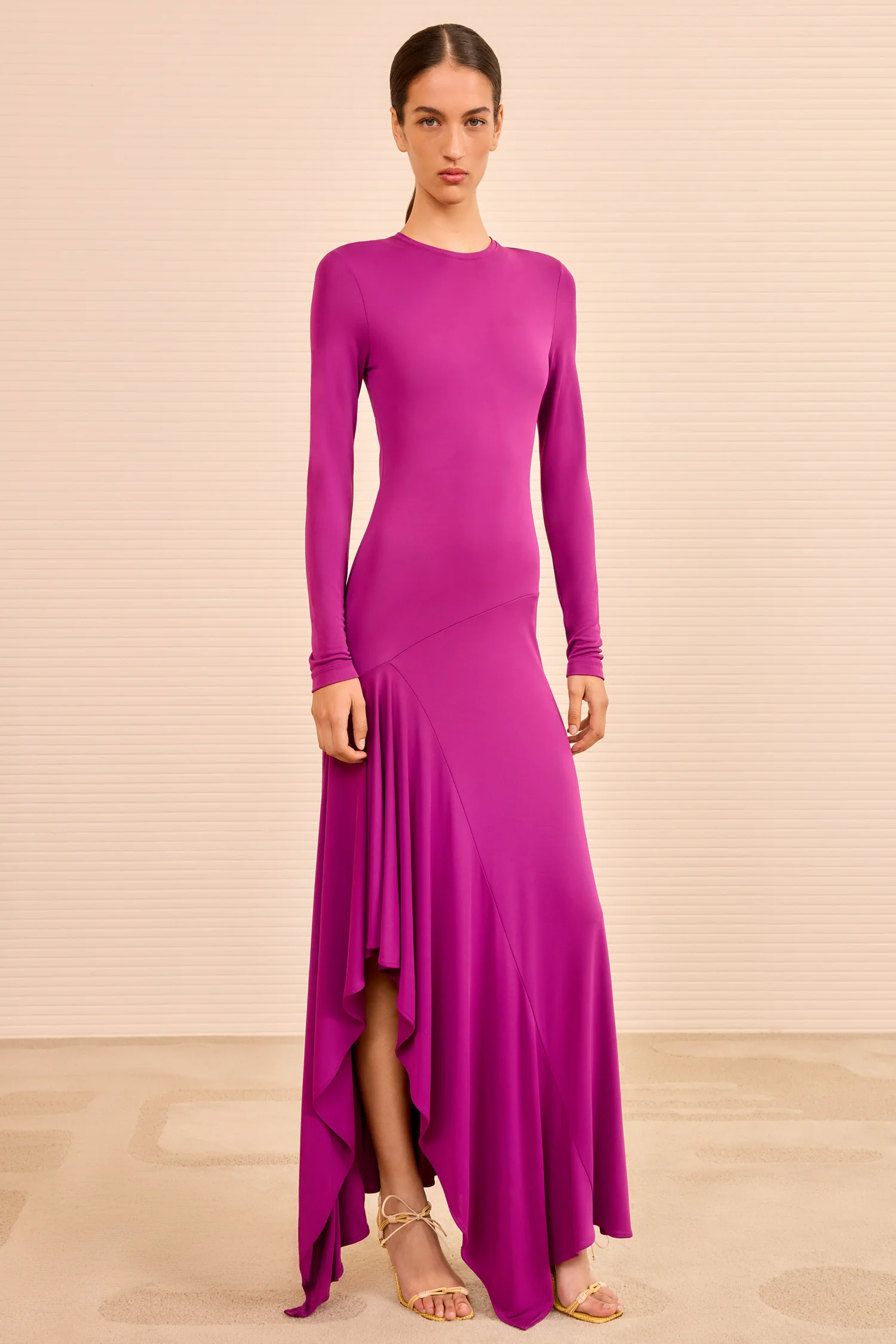 Leyna Long Sleeve Dress - Mulberry - Image 3