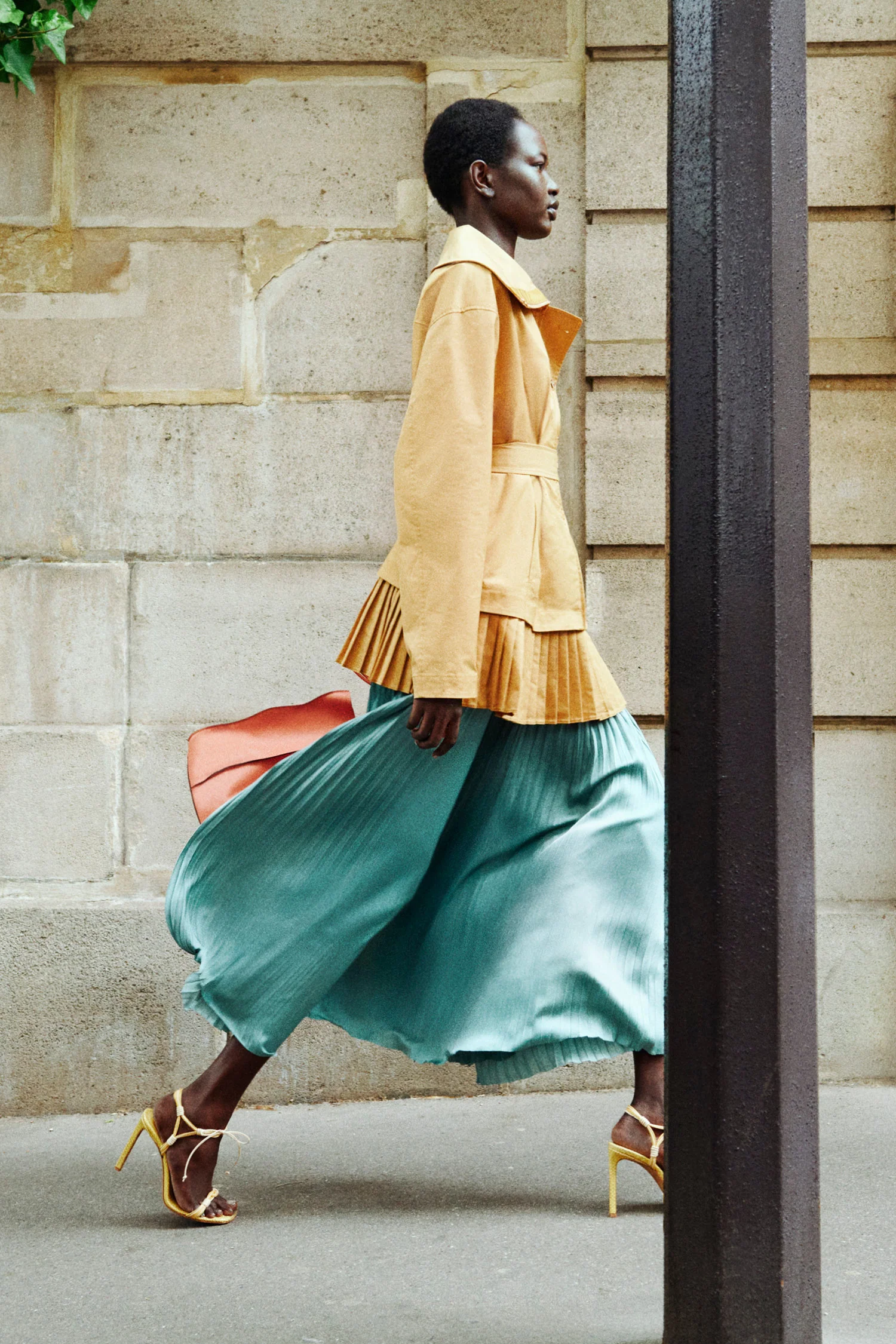 Lison Jacket with Pleat Detail - Almond - Image 6