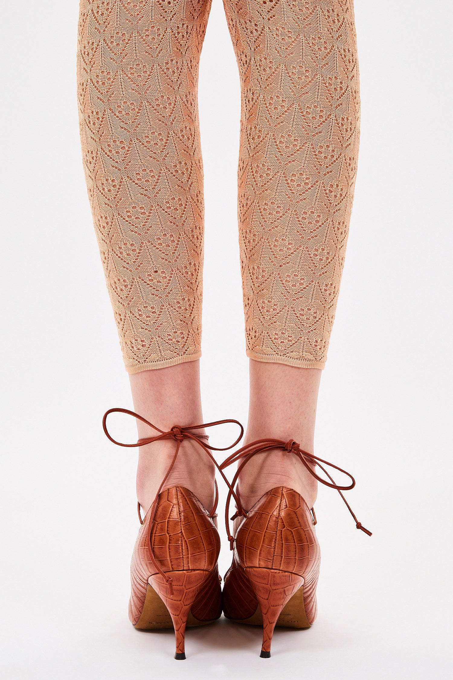 Lola Ballerina Lace Up Pump - Redwood - Image 6