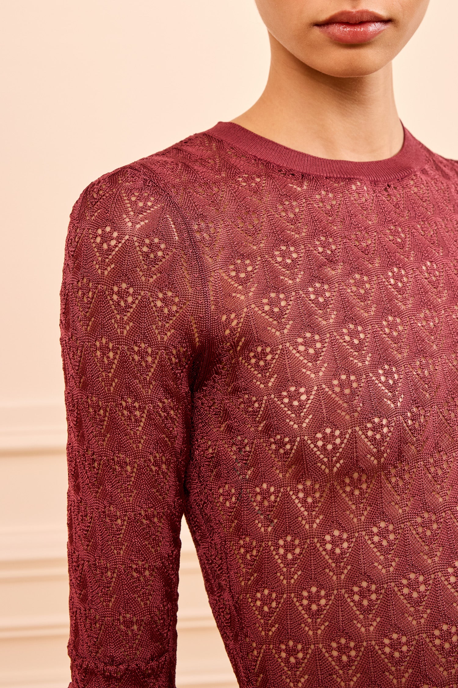 Lunaire Knit Top - Fig - Image 2