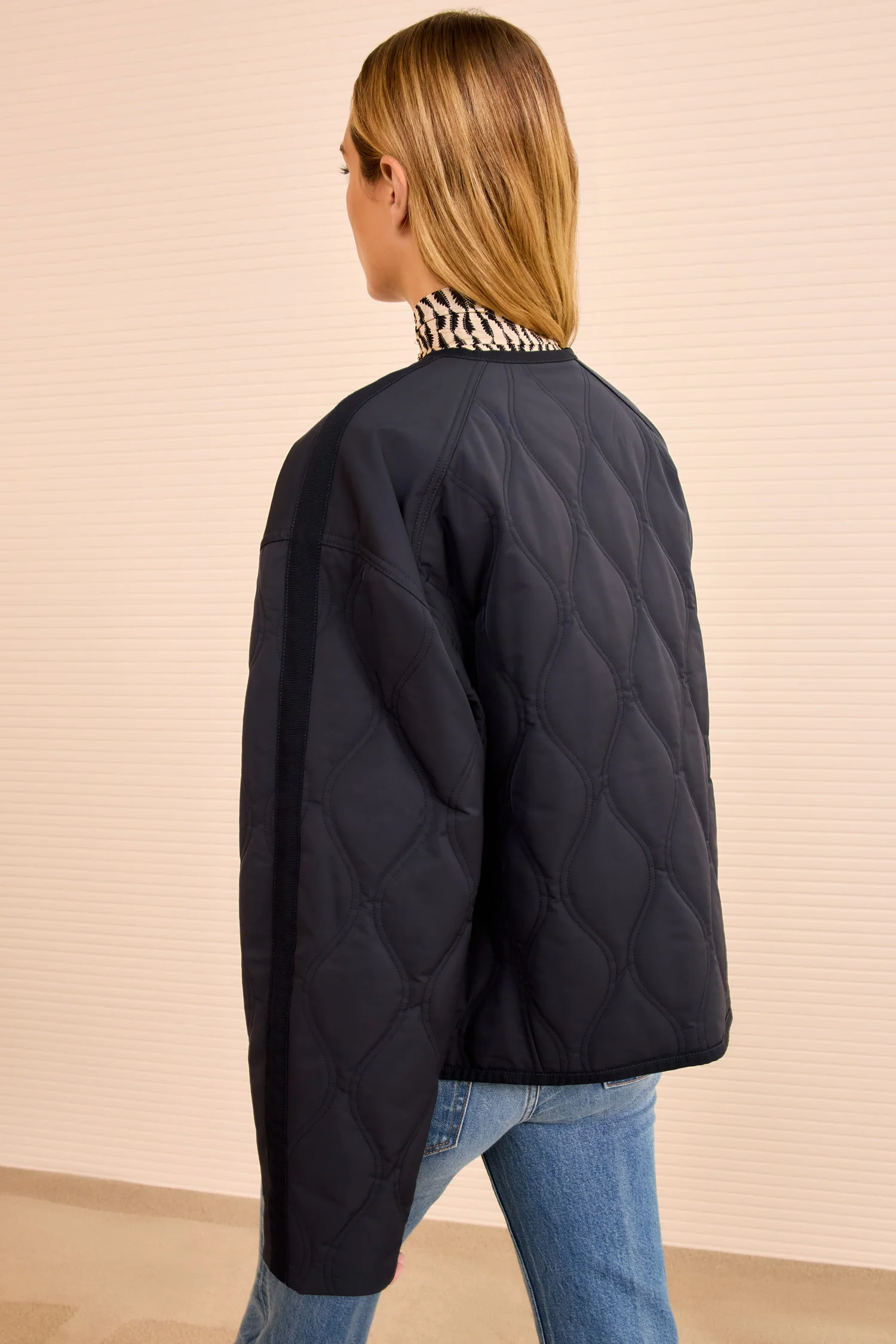 Malone Quilted Jacket - Midnight - Image 5