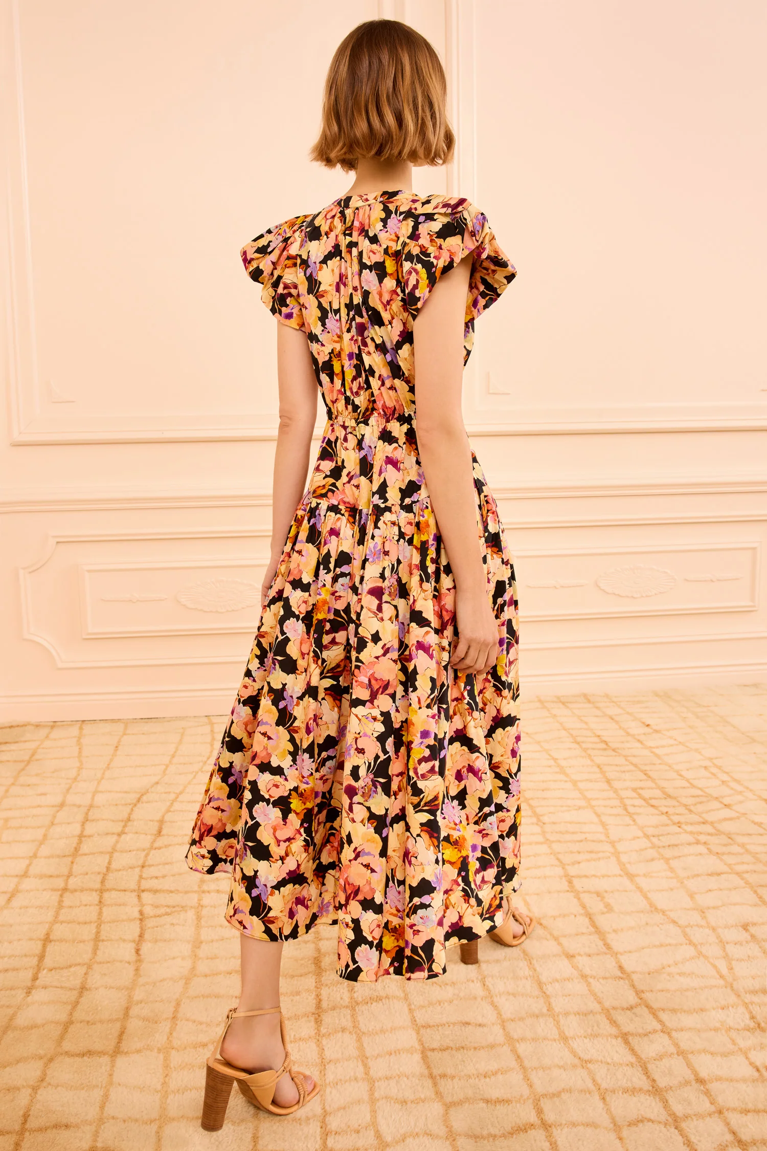 Marin Cotton Midi Dress - Night Bloom - Image 4