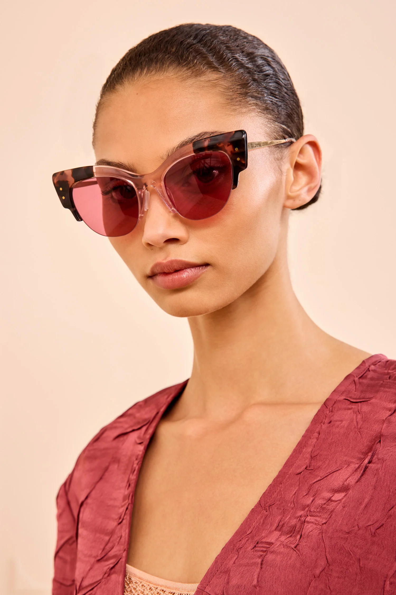 Marius Cat-Eye Sunglasses - Rose Tortoise - Image 4