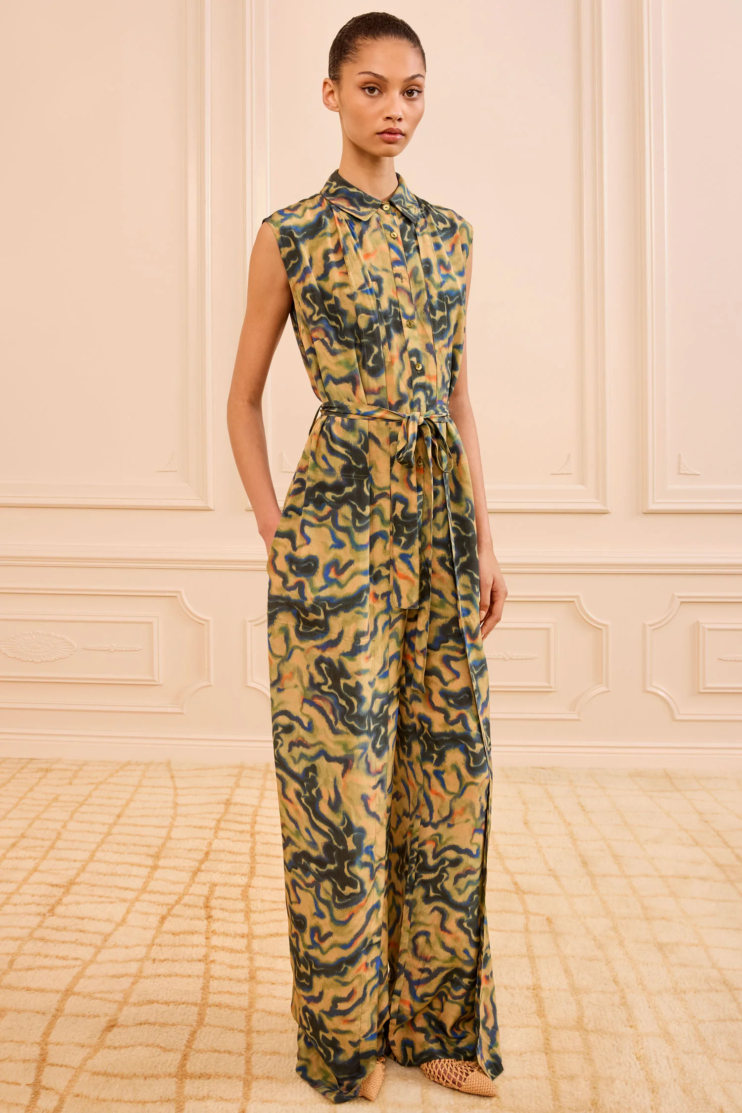 Meera Silk Jumpsuit - Geode - Image 3