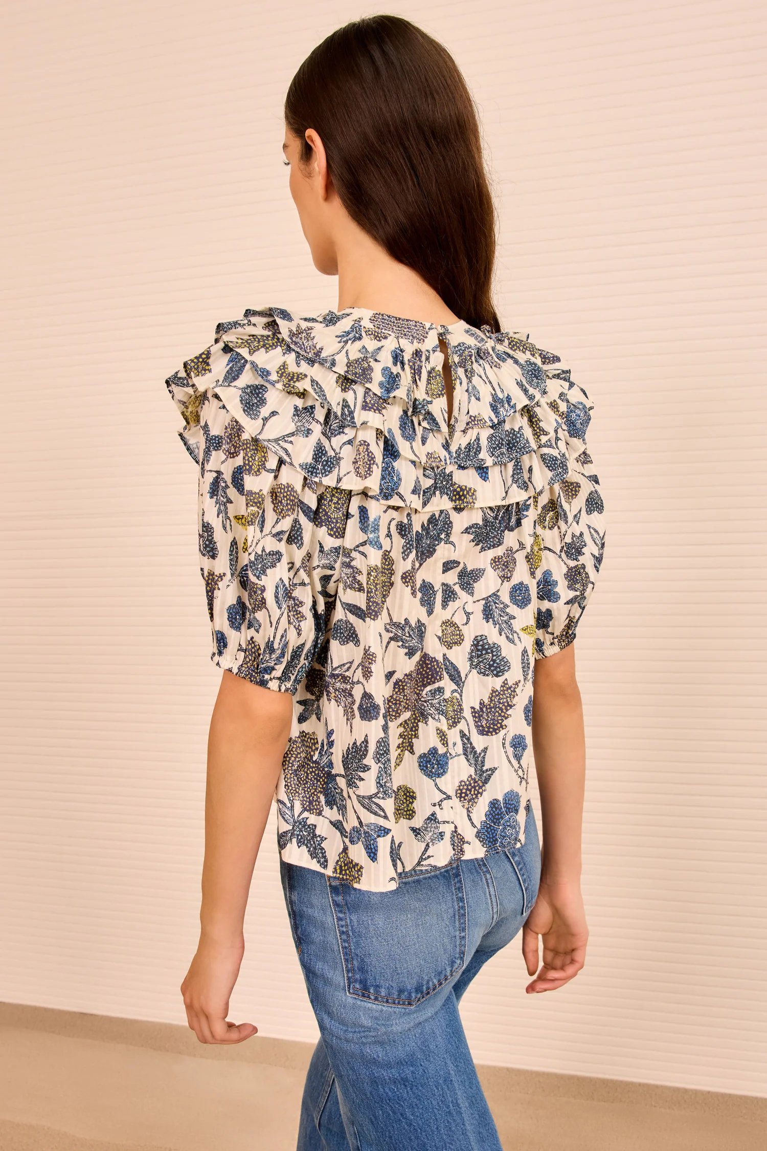 Mira Puff Sleeve Top - Porcelain - Image 4