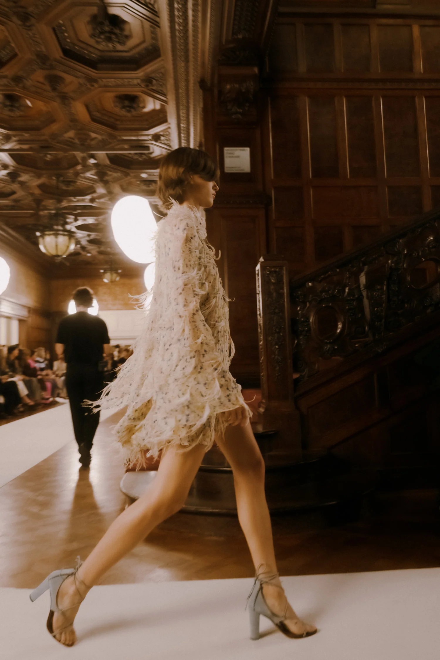 Miriam Dress with Feather Embroidery - Daffodil - Image 8