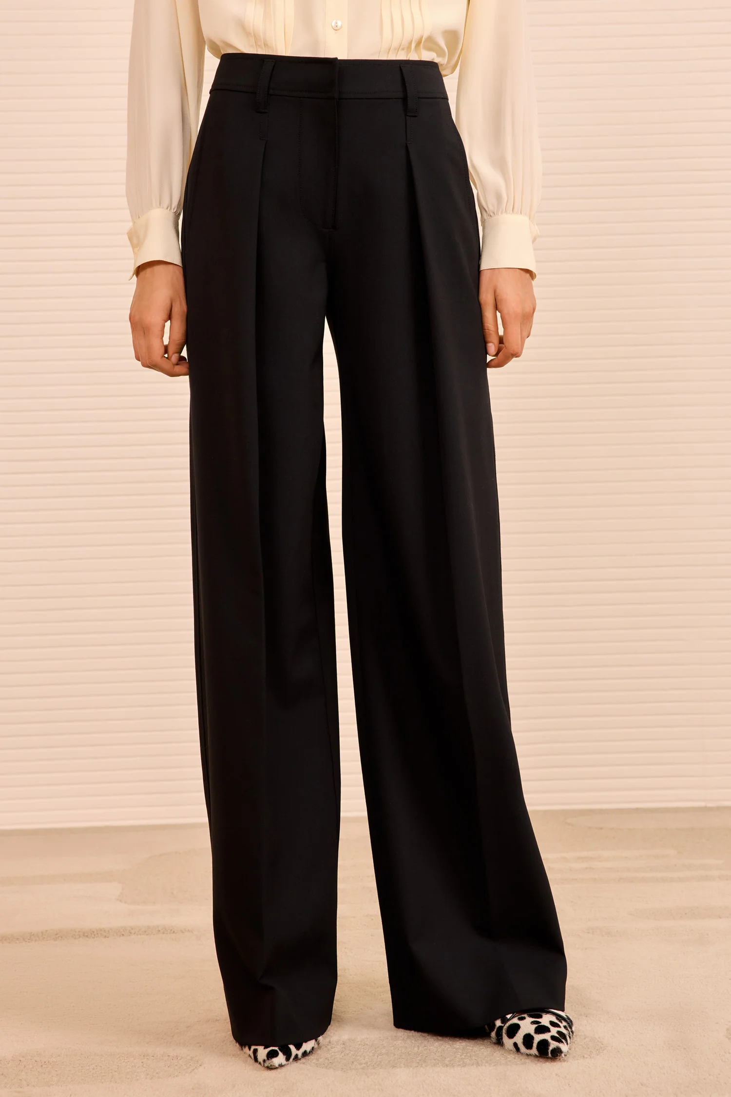 Mitchell Wide Leg Trouser - Noir - Image 2
