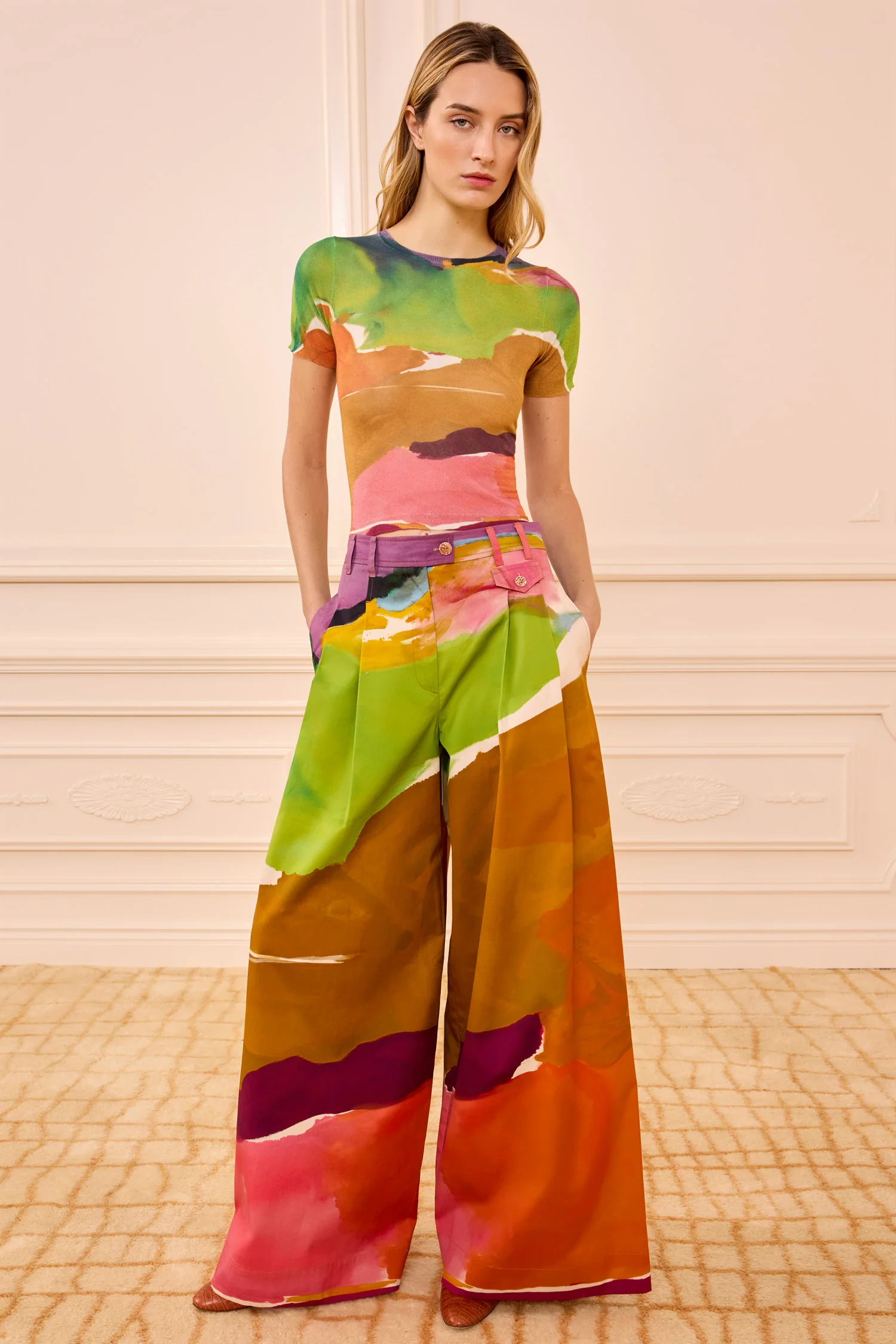Motherwell Wide Leg Trouser - Nature Abhors A Vacuum - Image 3