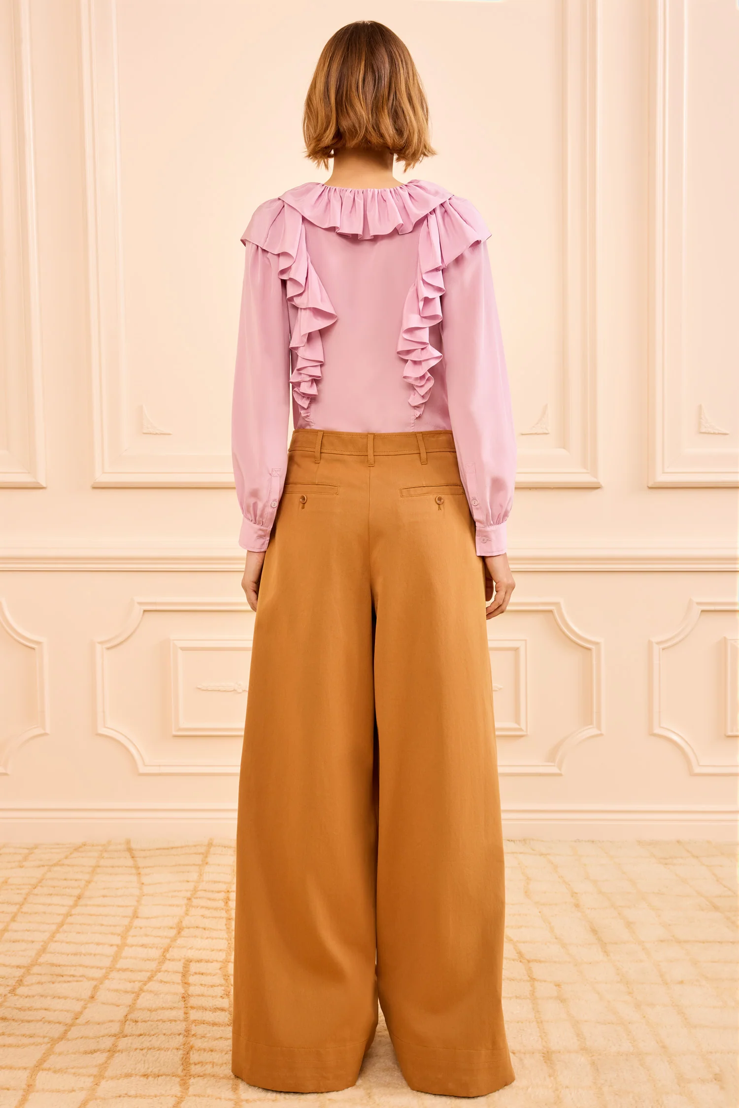 Motherwell Wide Leg Trouser - Burnish - Image 4