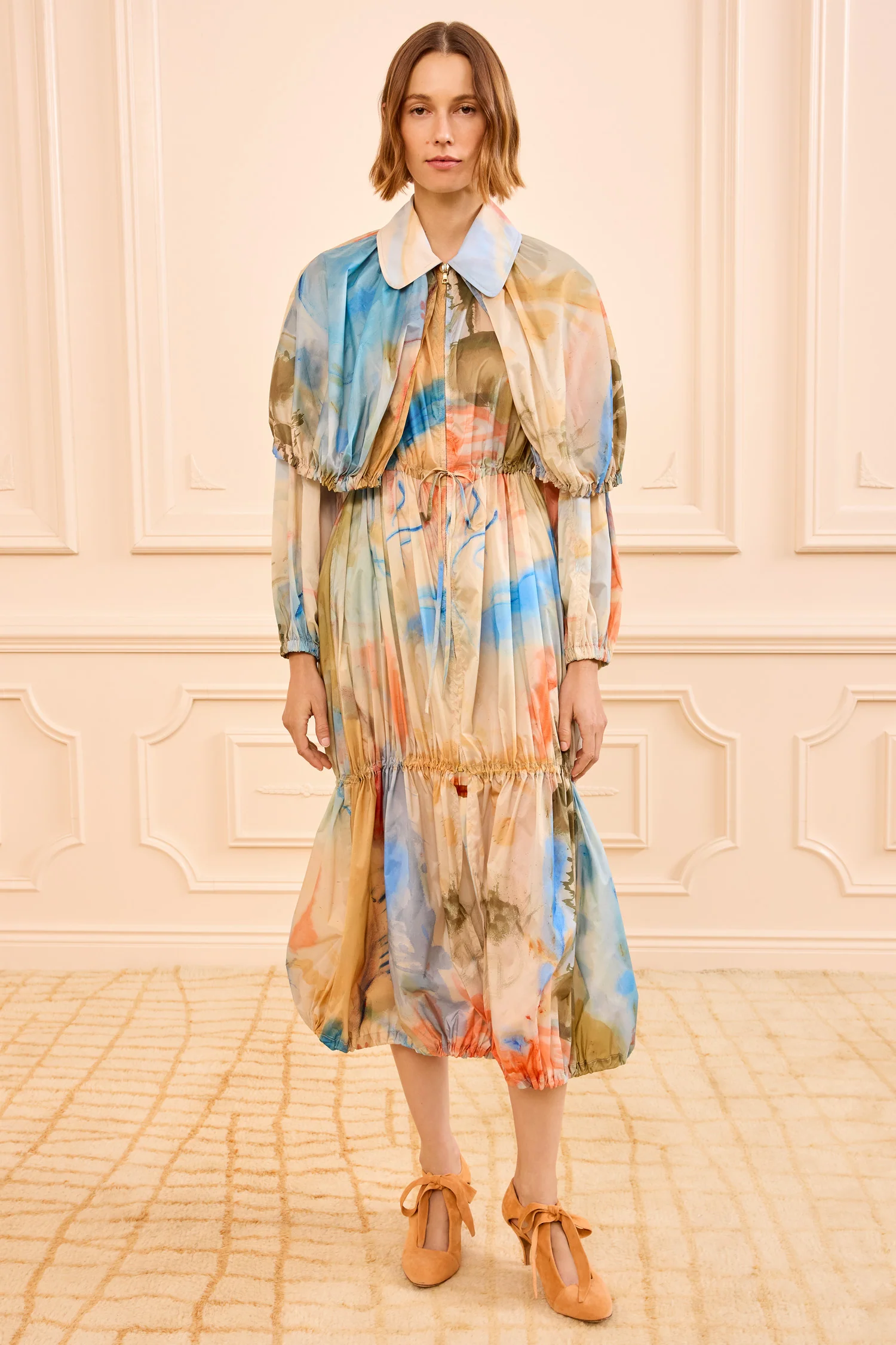 Nadia Bubble Tiered Coat - Western Dream - Image 3
