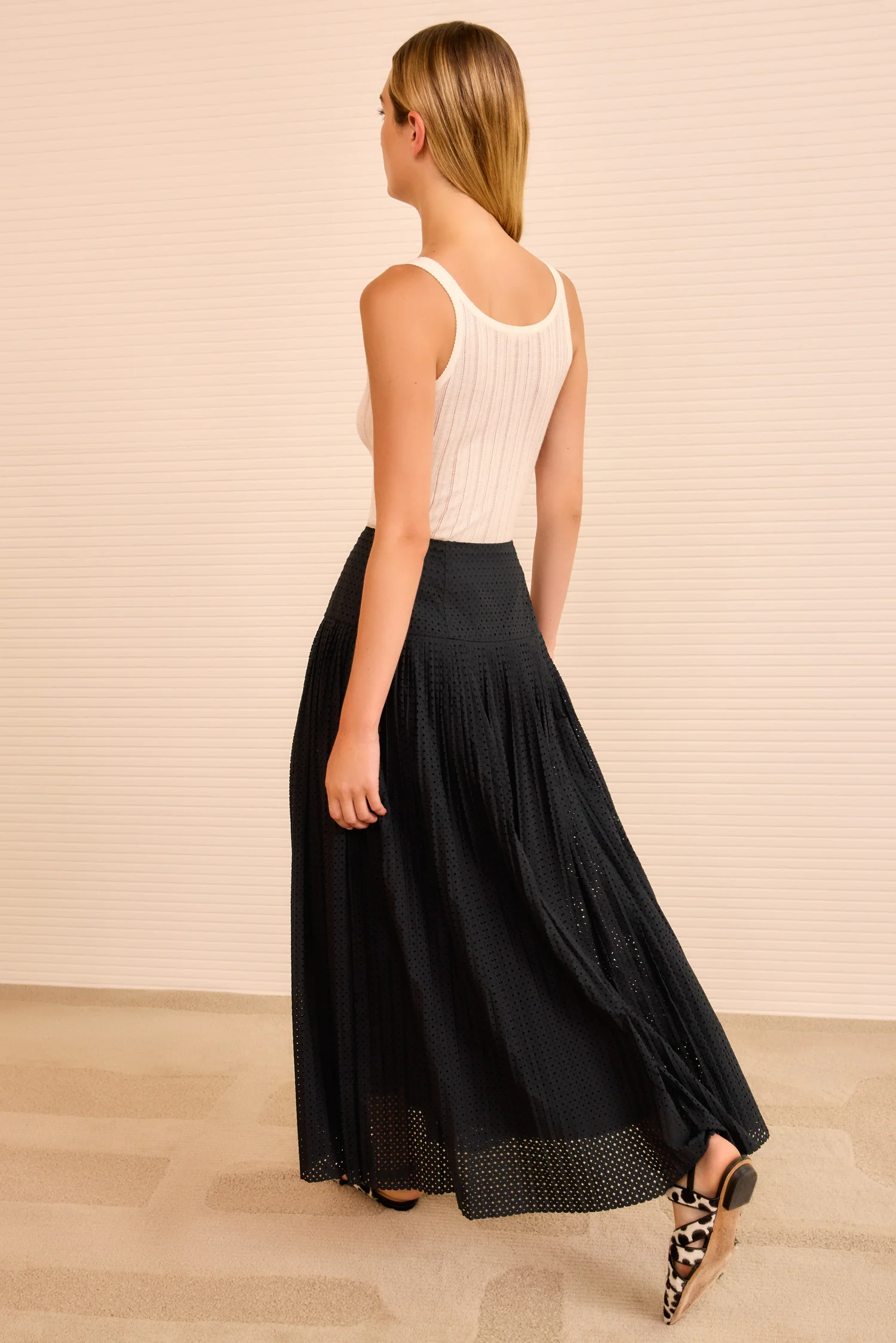 Nalla A‐Line Midi Skirt - Noir - Image 4