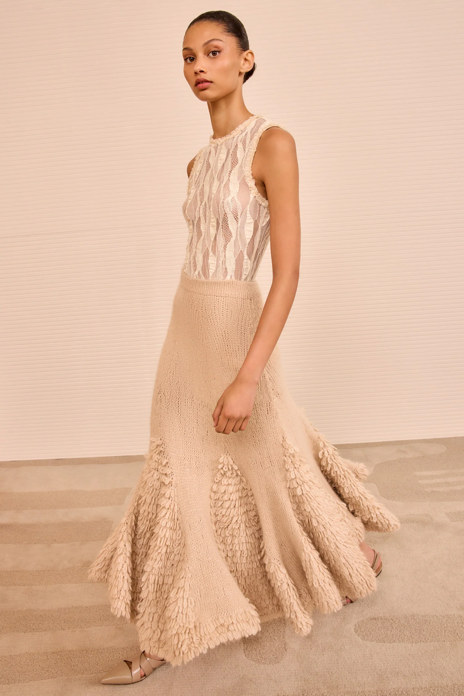 Nathalie Trumpet Skirt - Alabaster