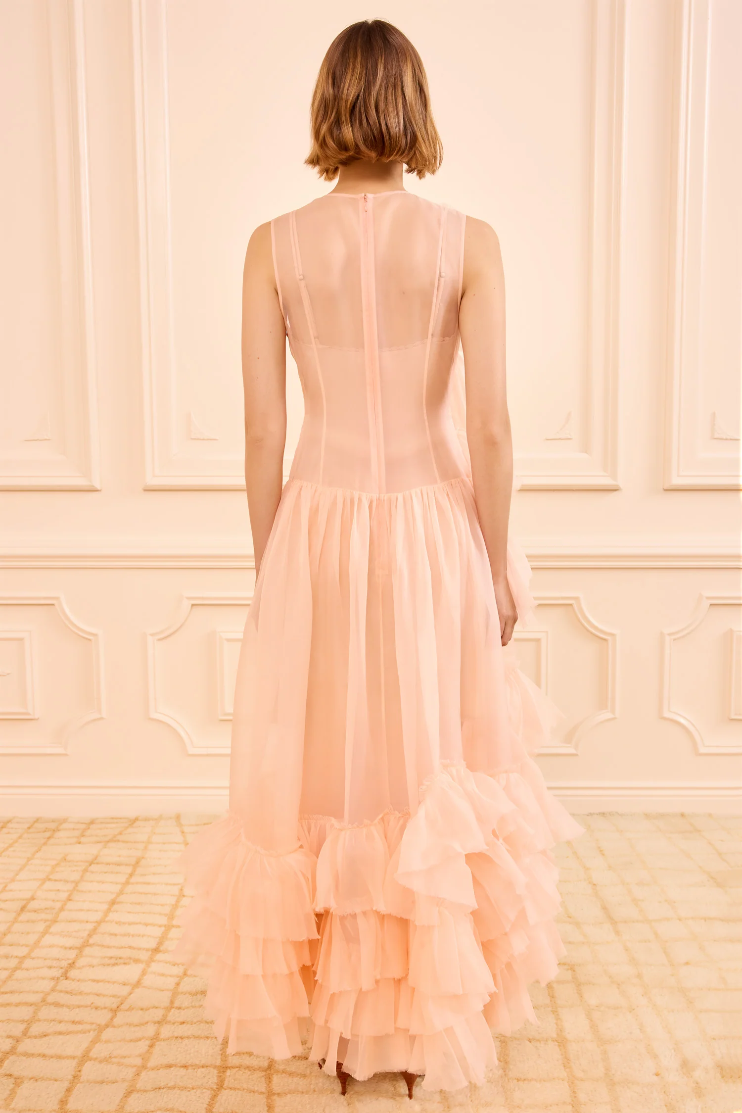 Nepenthe Ruffle Silk Dress - Petal - Image 4