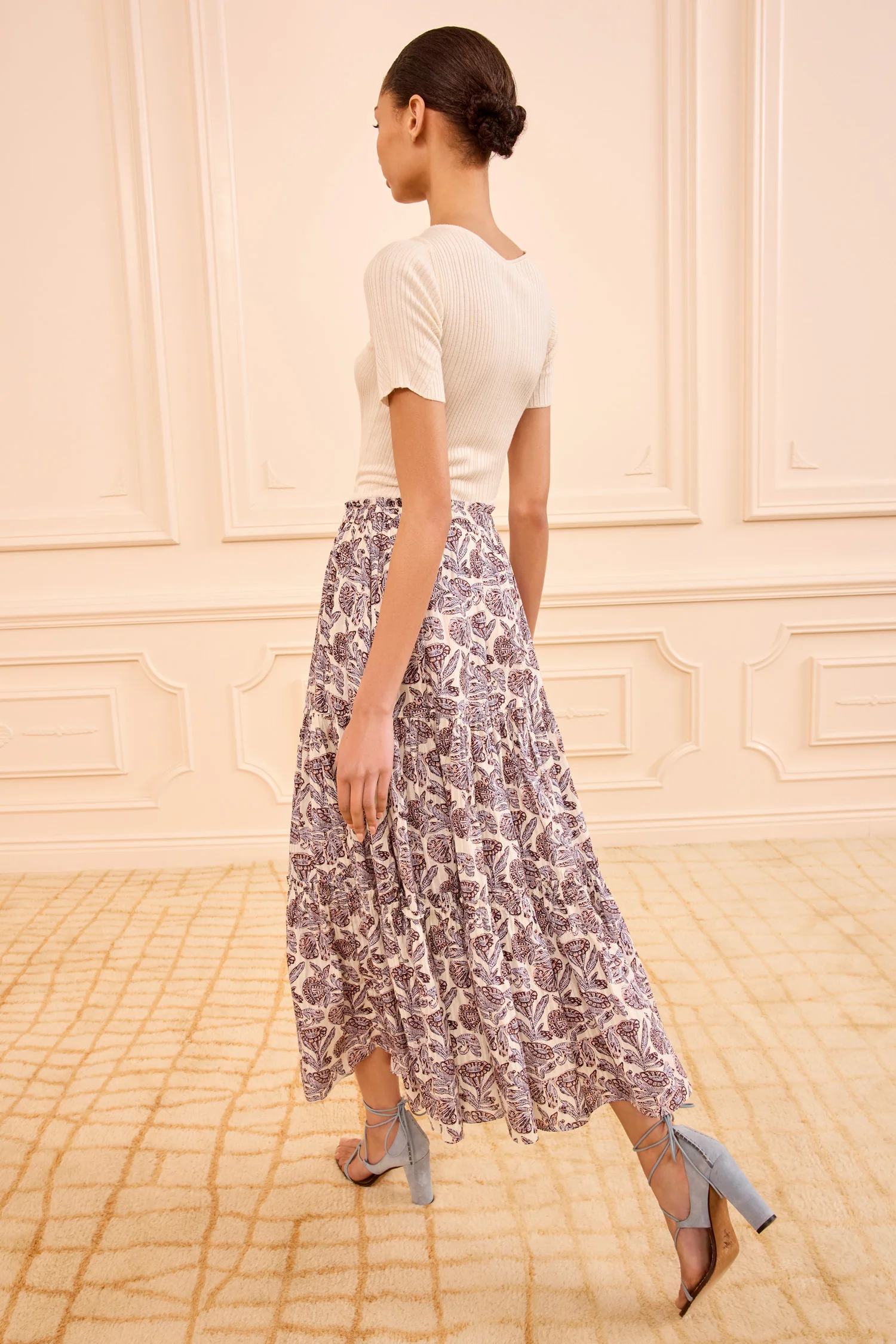 Nessa Cotton Midi Skirt - Meadow - Image 5